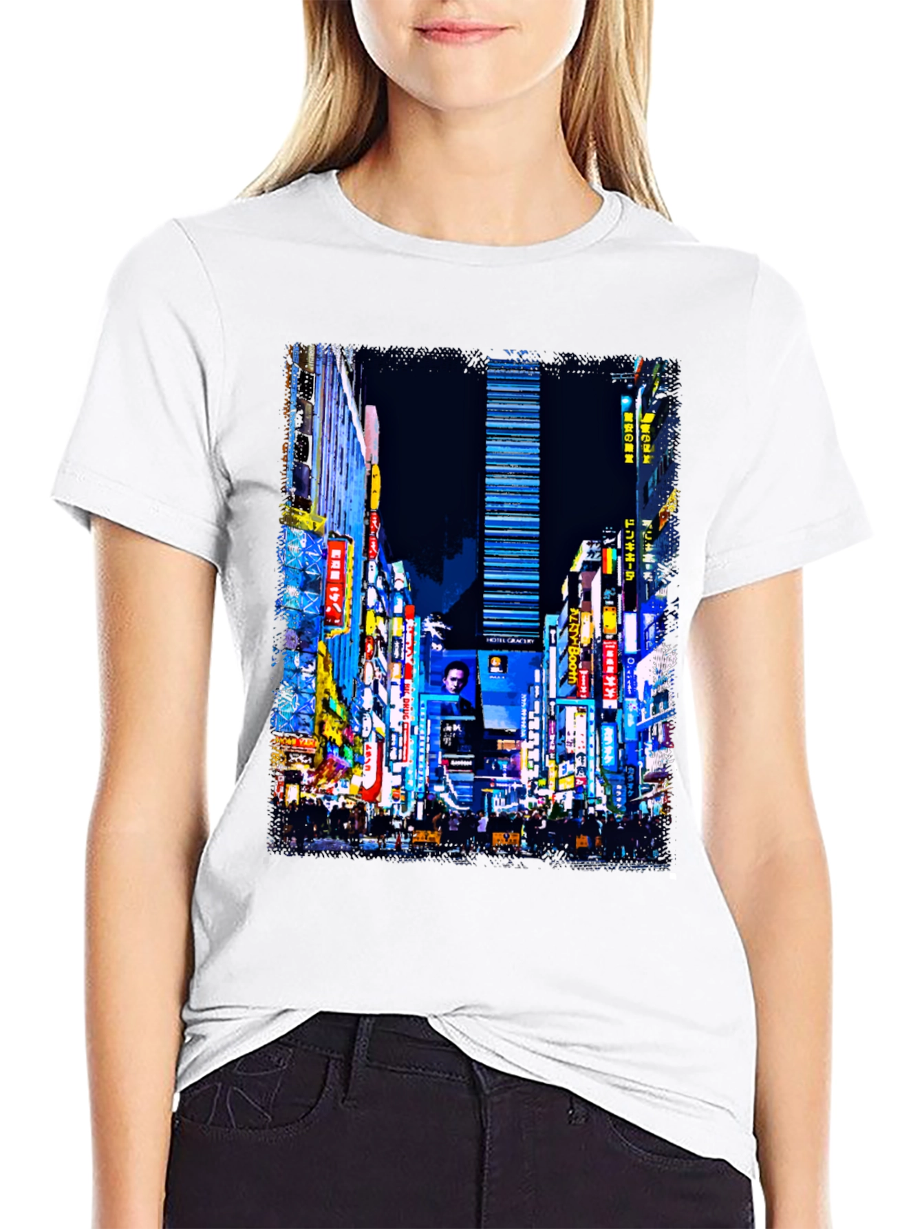 Tokyo Street T-Shirt - Night Cityscape Graphic Tee