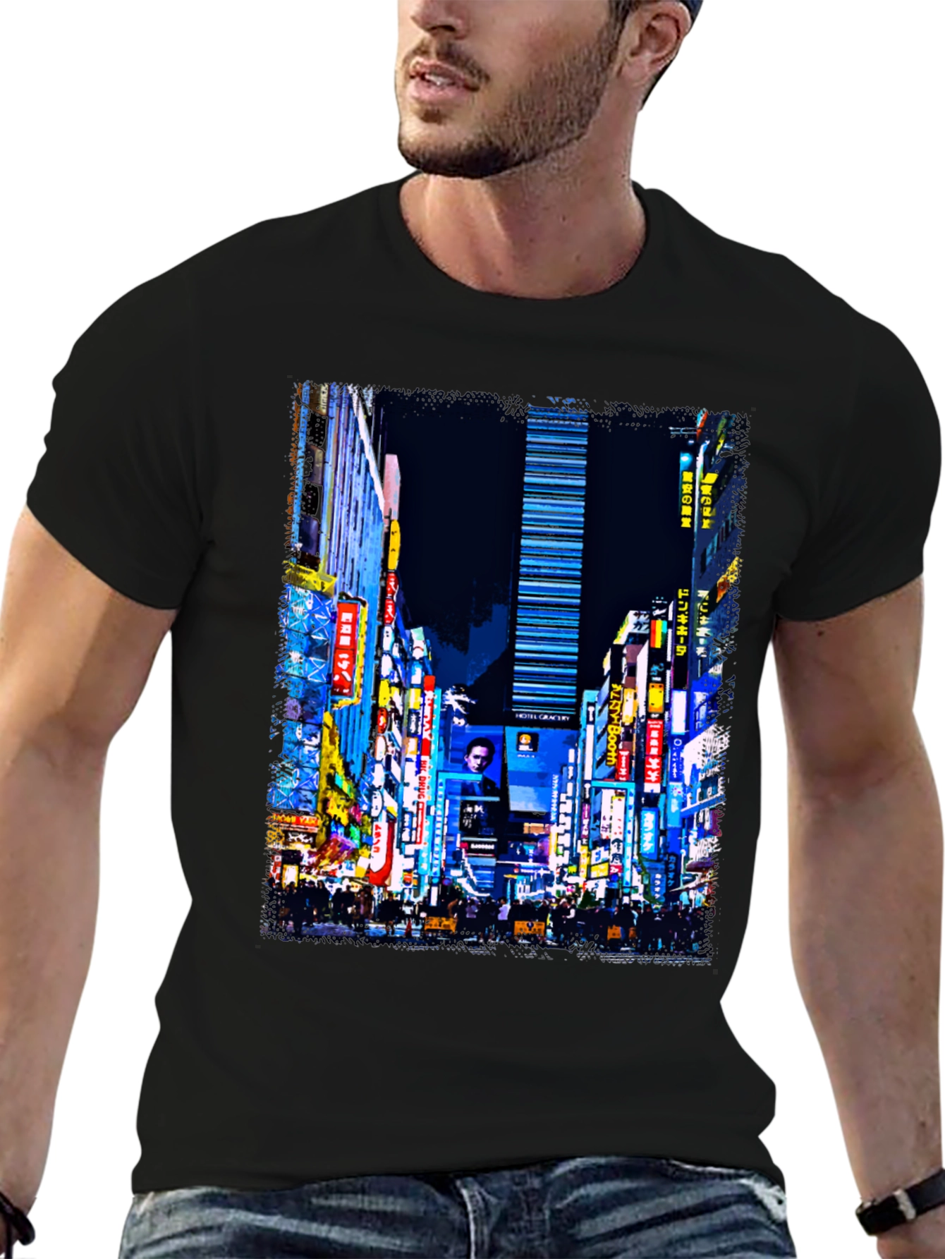 Tokyo Street T-Shirt - Night Cityscape Graphic Tee