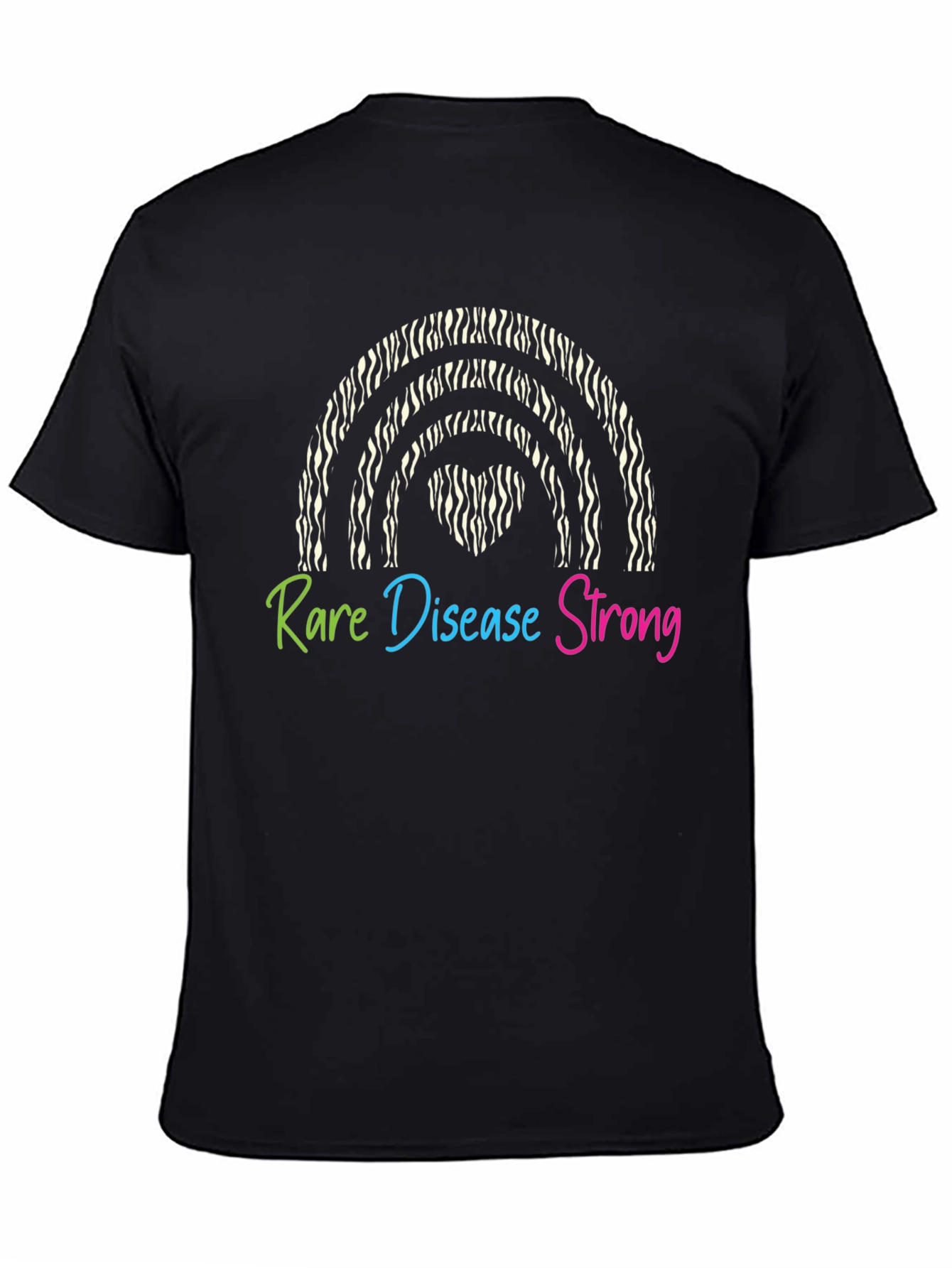 Rare Disease Strong Zebra Rainbow T-Shirt