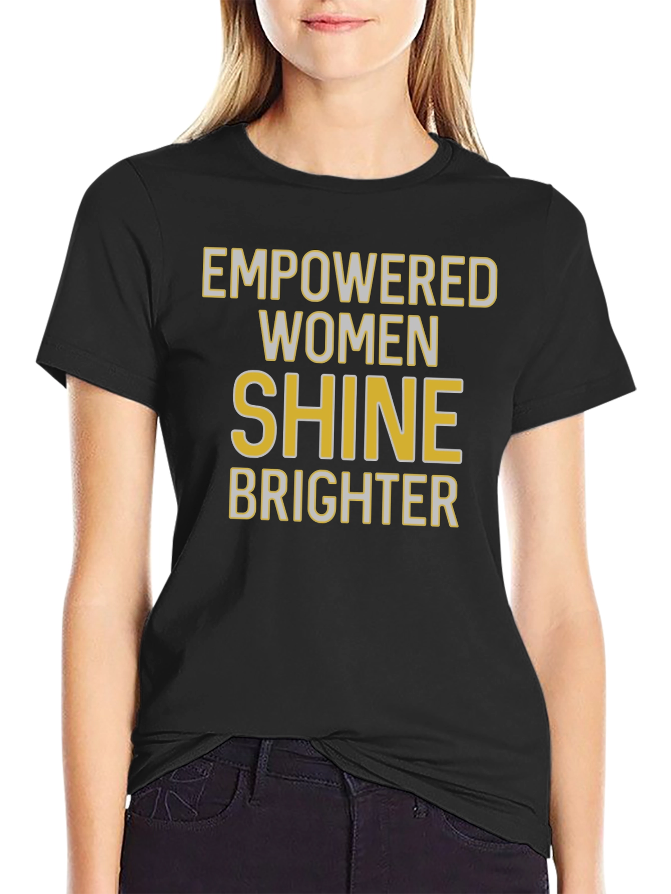 Empowered Women Shine Brighter Graphic T-Shirt