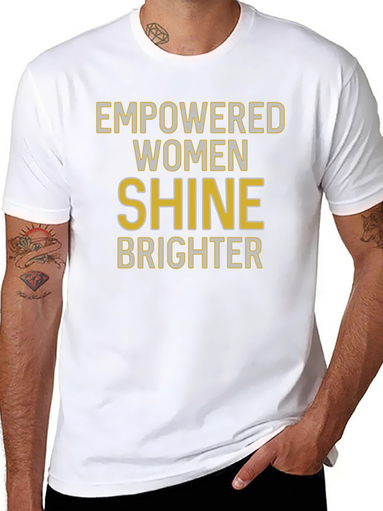 Empowered Women Shine Brighter Graphic T-Shirt
