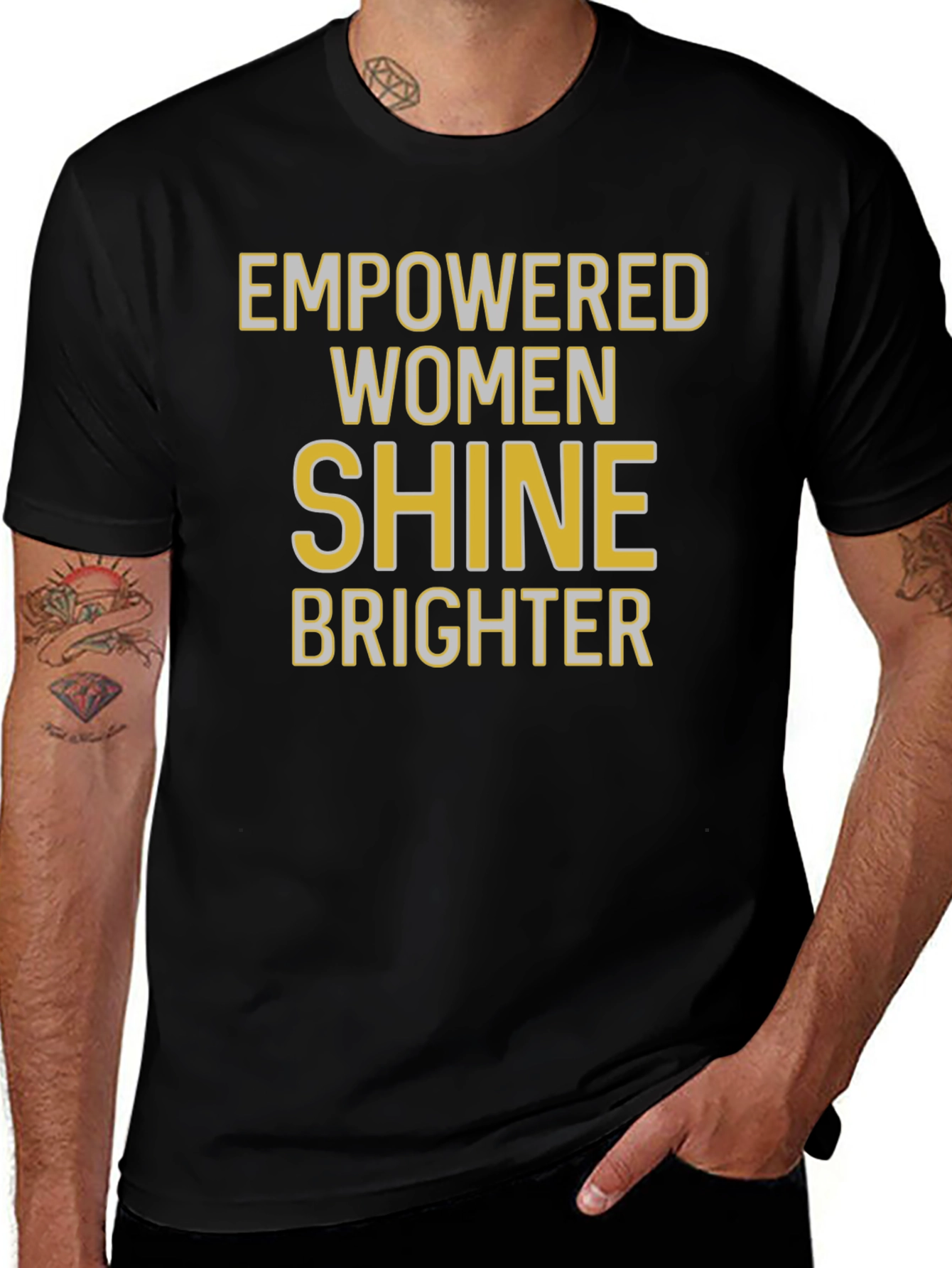 Empowered Women Shine Brighter Graphic T-Shirt