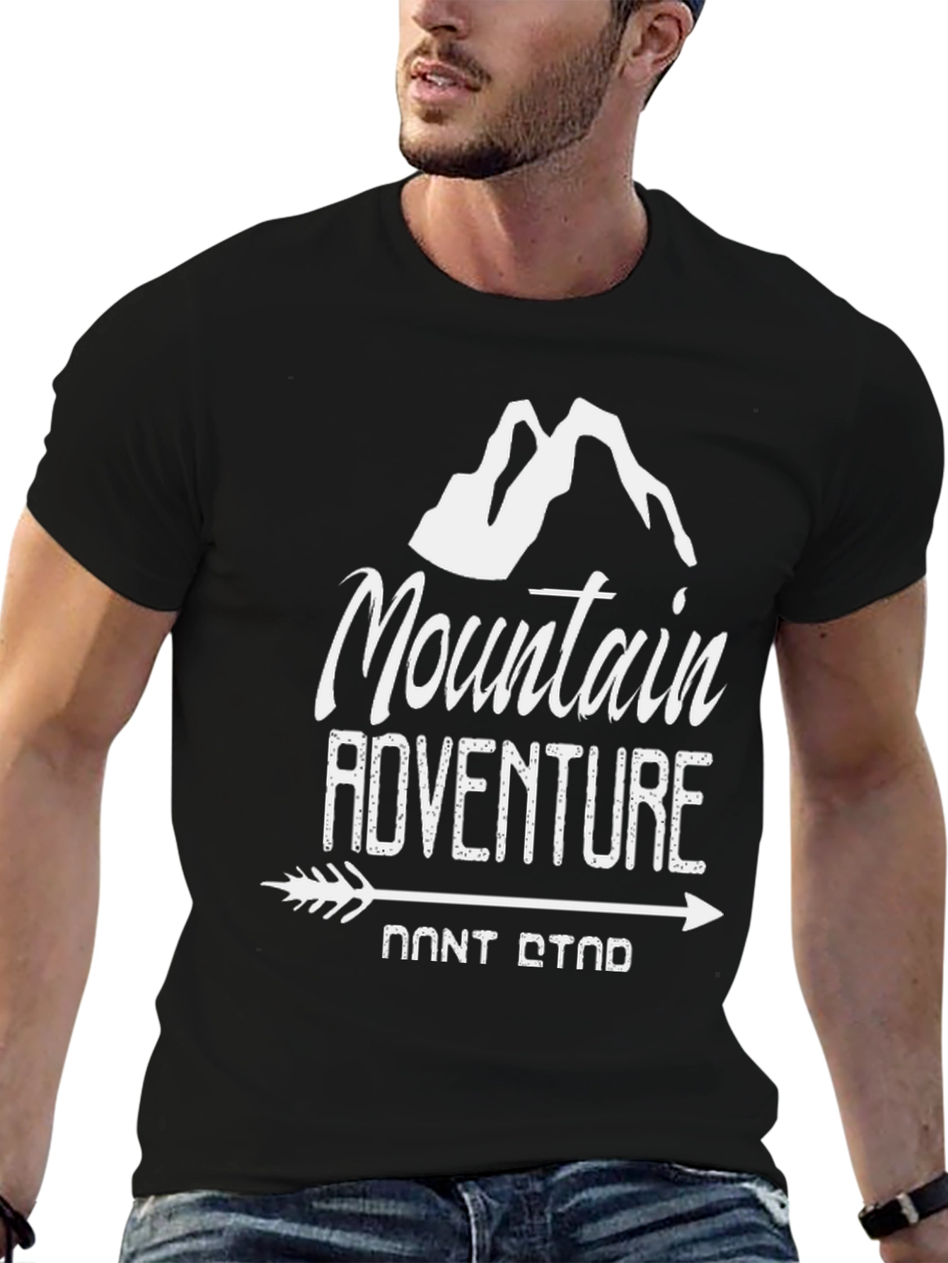 Mountain Adventure Black Graphic Tee