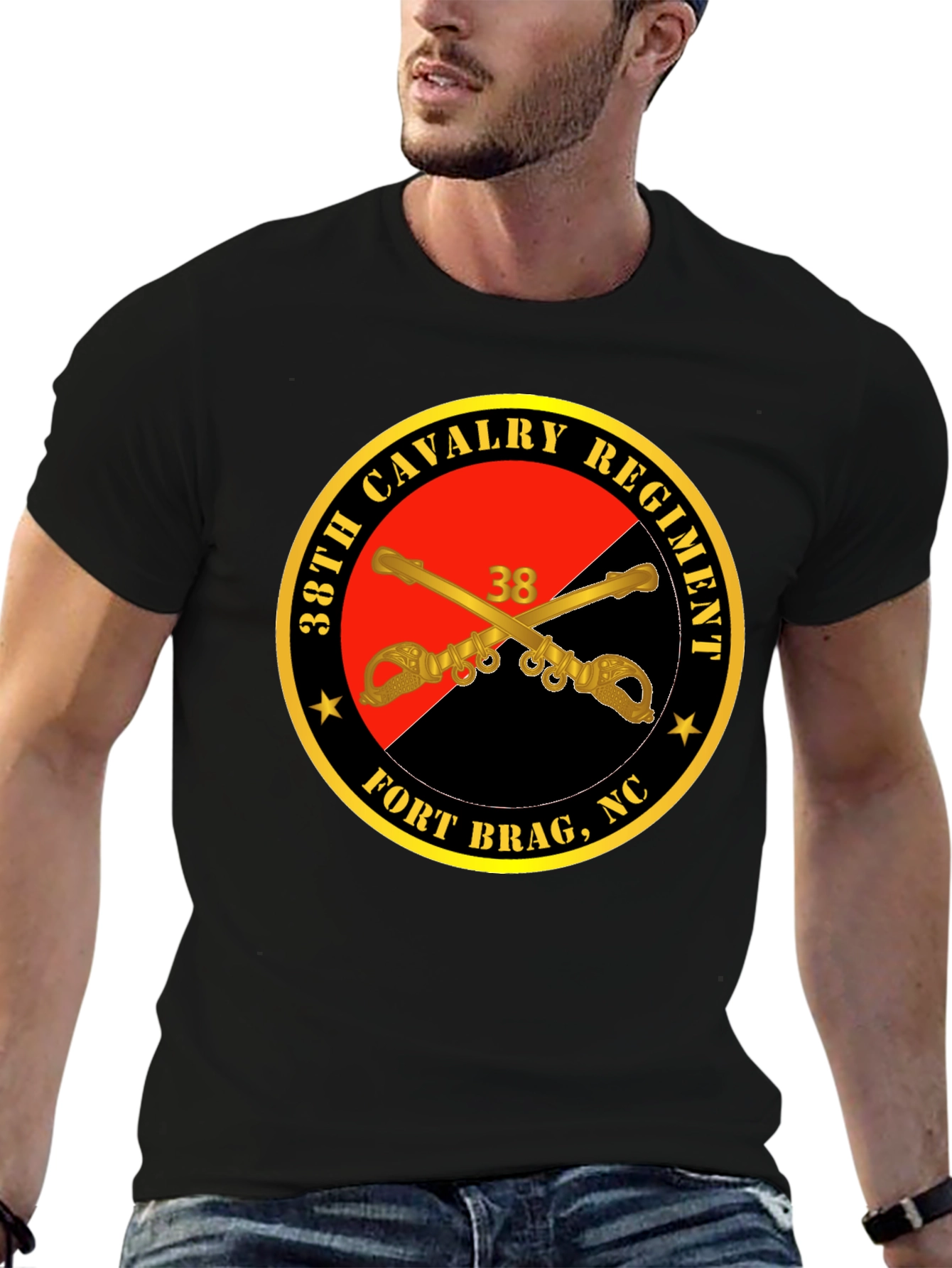 38th Cavalry Regiment Black T-Shirt