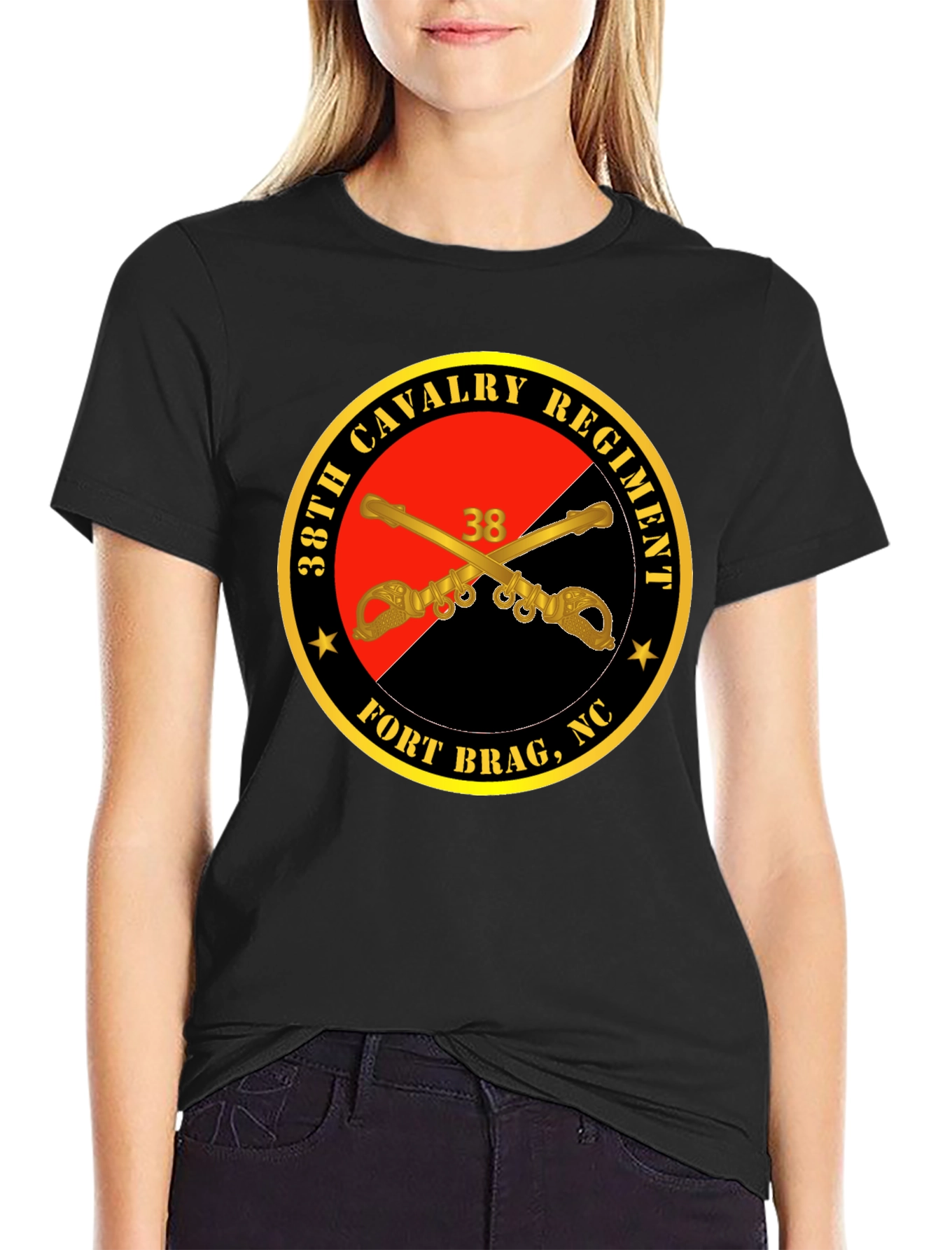 38th Cavalry Regiment Black T-Shirt