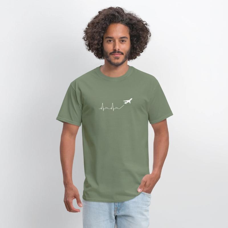 Airplane Heartbeat Travel Design Cool Gift Idea