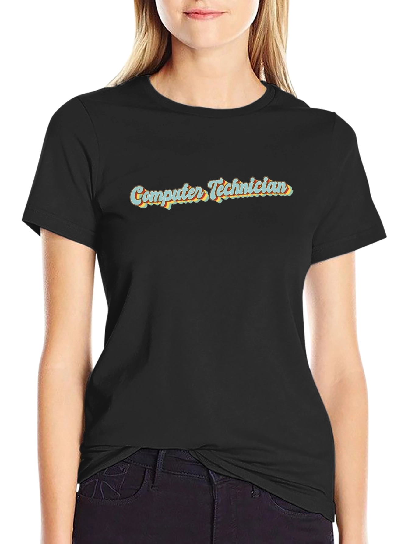 Computer Technician Retro T-Shirt