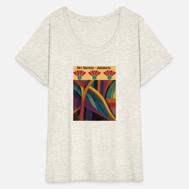 Artfully Designed Art Nouveau-Jugendstil T-Shirt