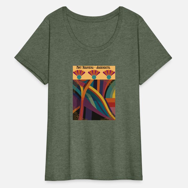 Artfully Designed Art Nouveau-Jugendstil T-Shirt