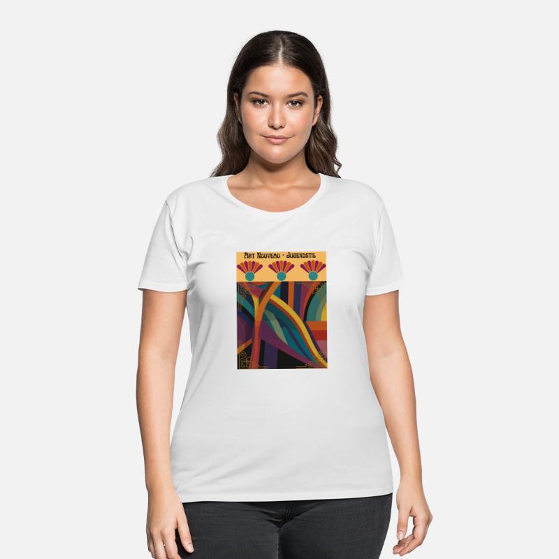Artfully Designed Art Nouveau-Jugendstil T-Shirt