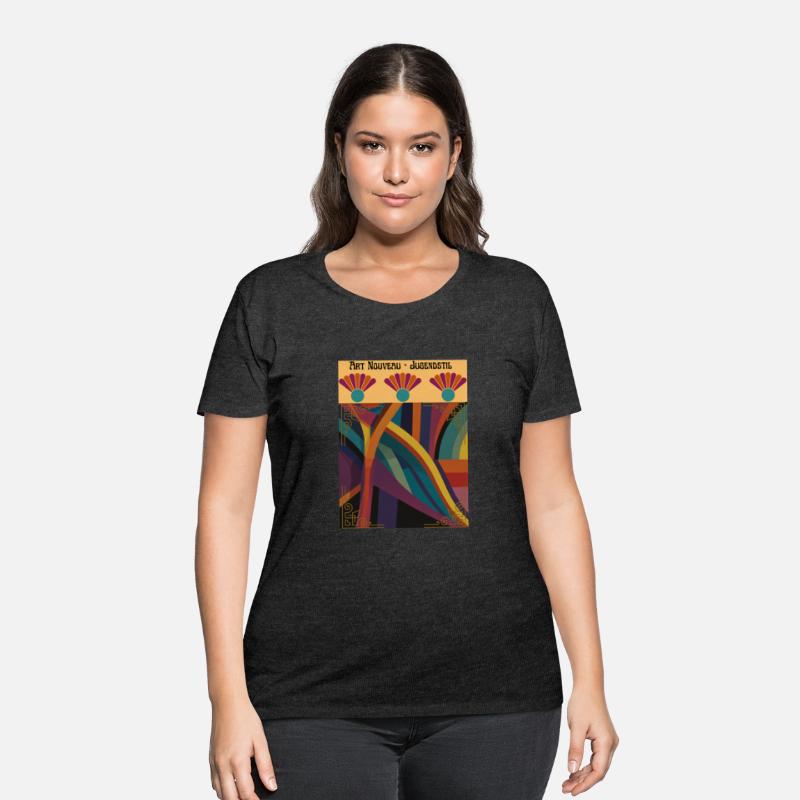 Artfully Designed Art Nouveau-Jugendstil T-Shirt