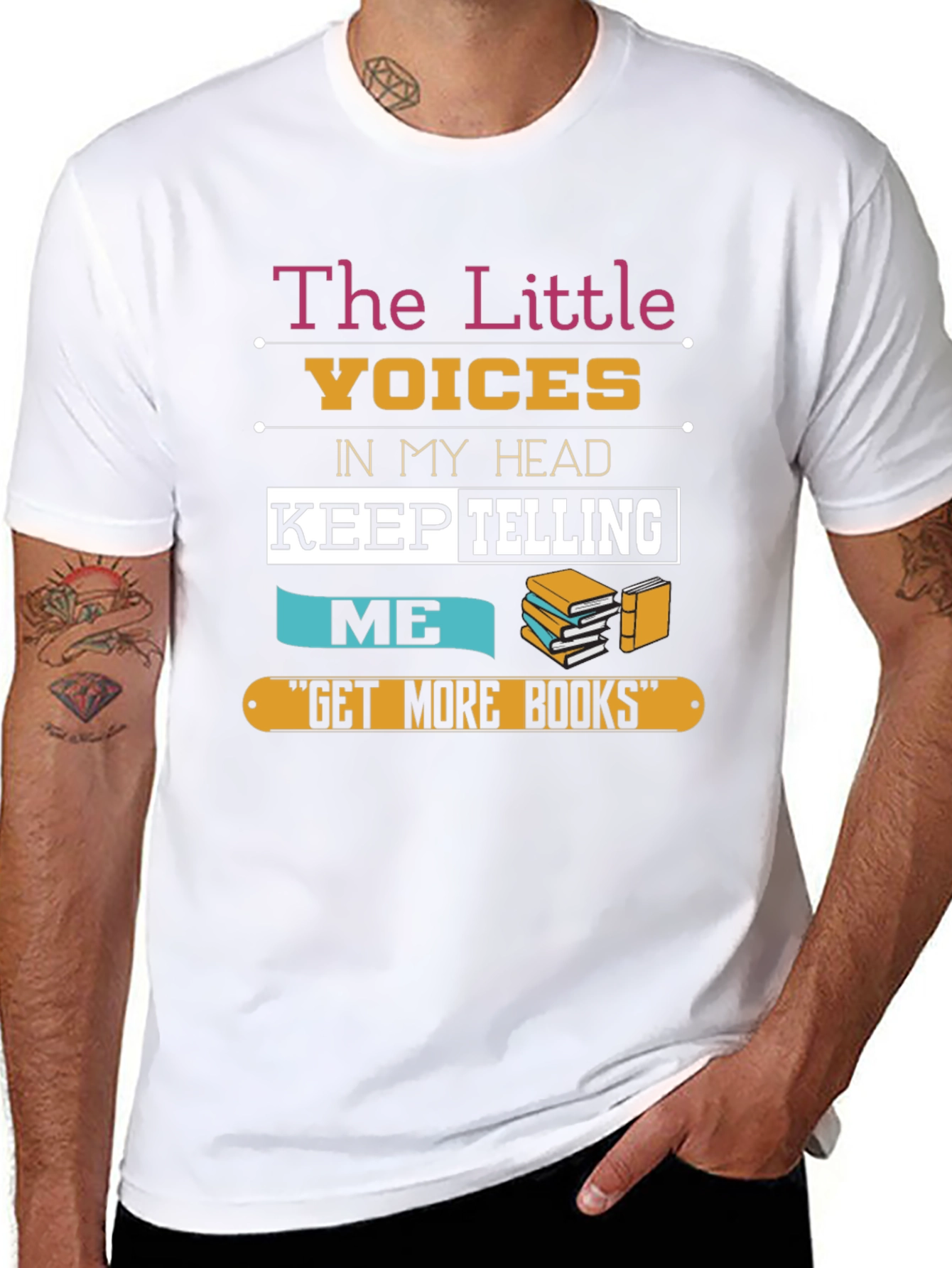 The Little Voices Get More Books Graphic T-Shirt