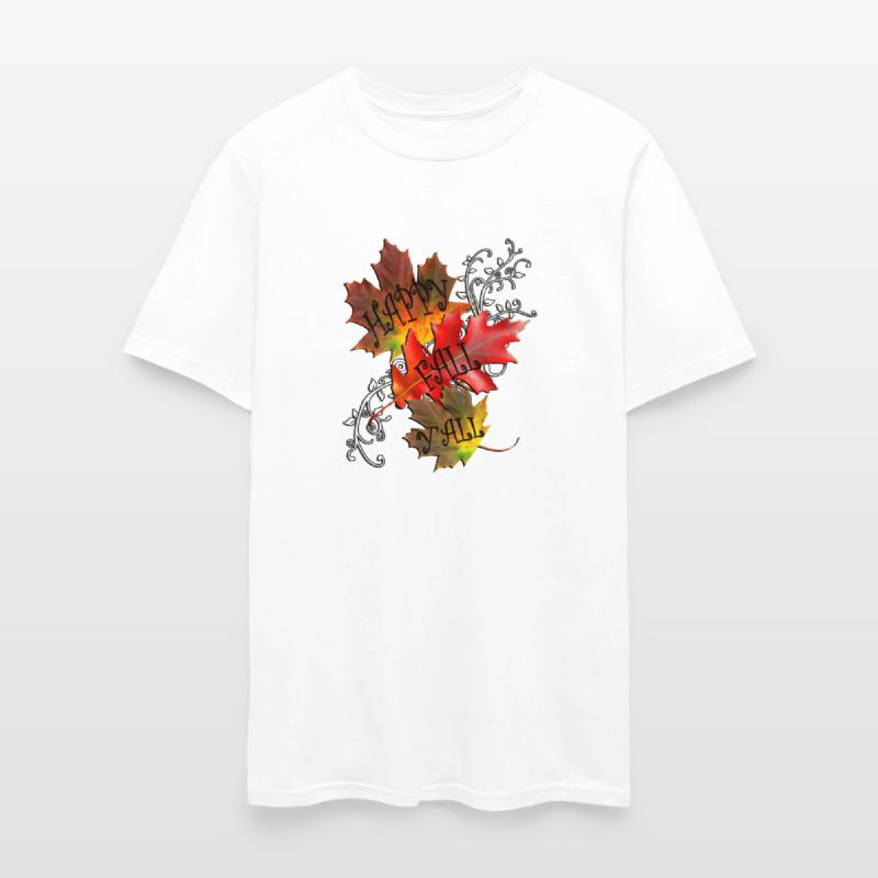 Autumn Quote Happy Fall Y'All Pattern Leaves Fall