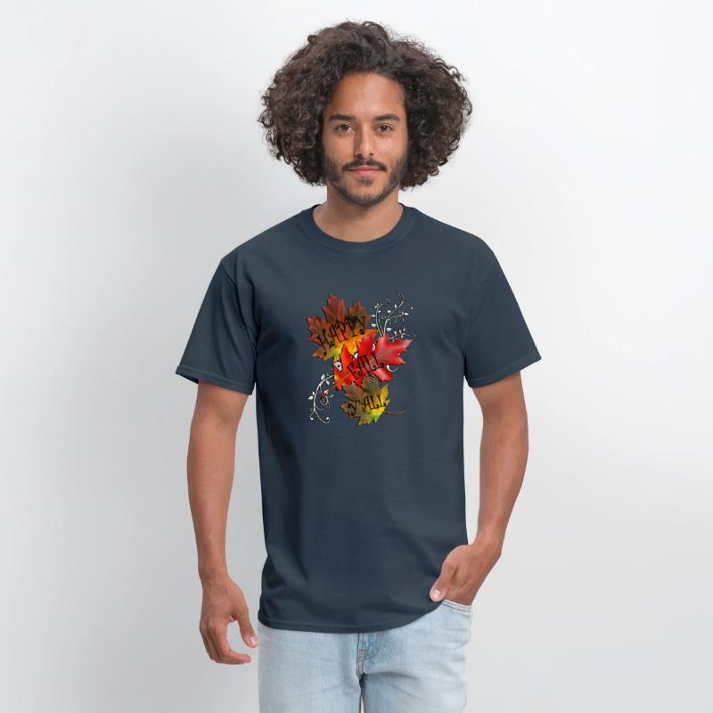 Autumn Quote Happy Fall Y'All Pattern Leaves Fall