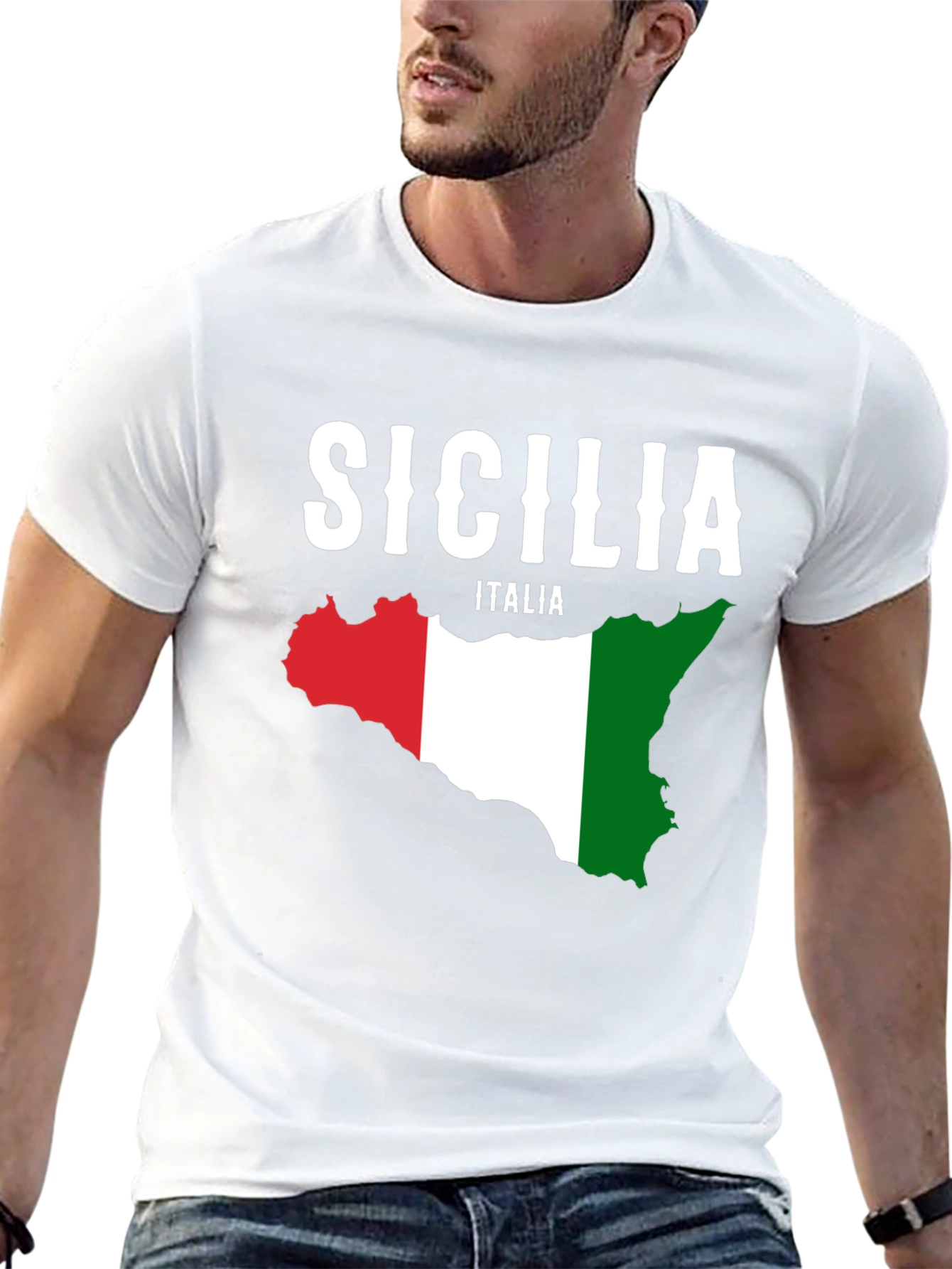 Sicilia Italia Flag Graphic T-Shirt