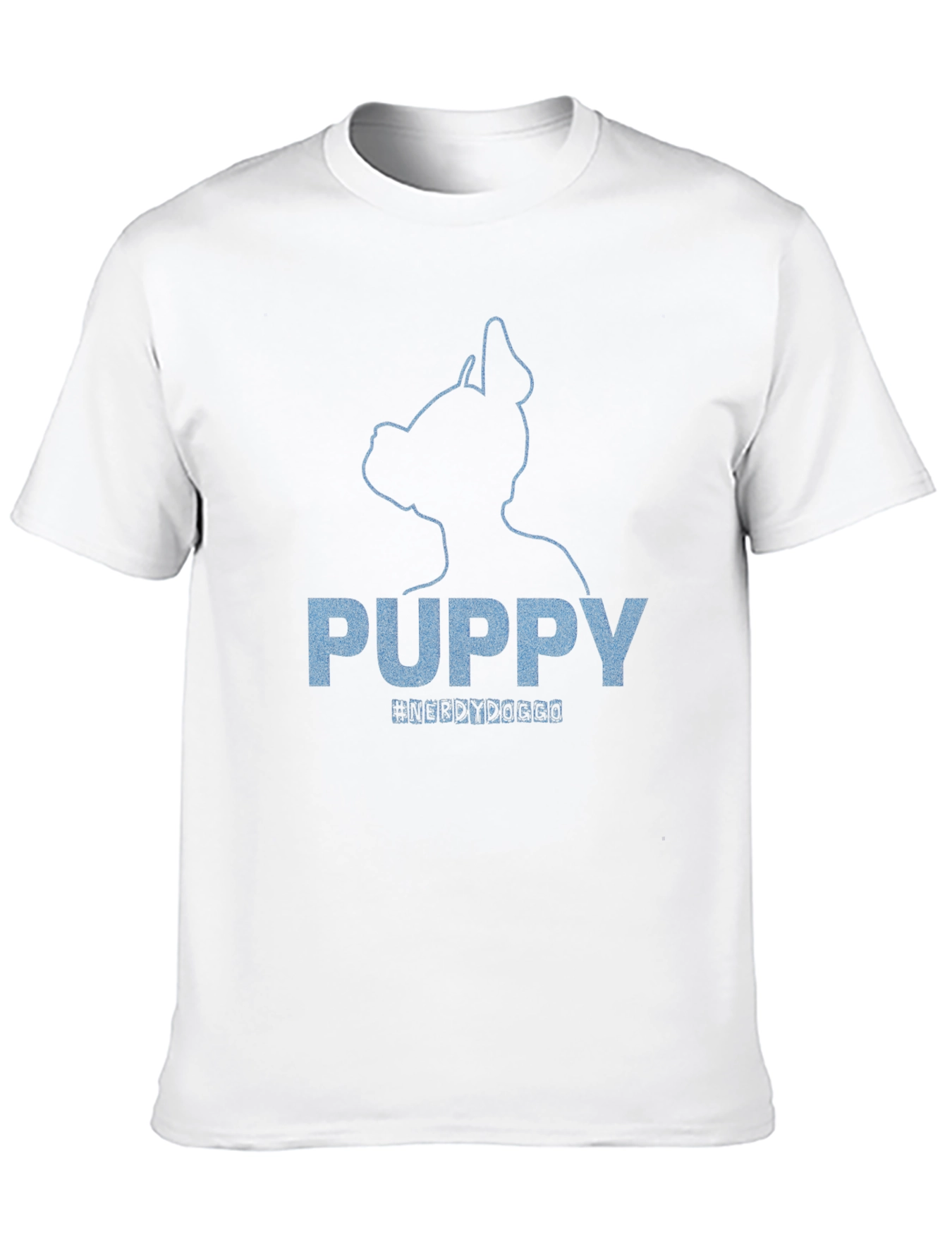 Puppy Dog Silhouette Graphic Tee - Black