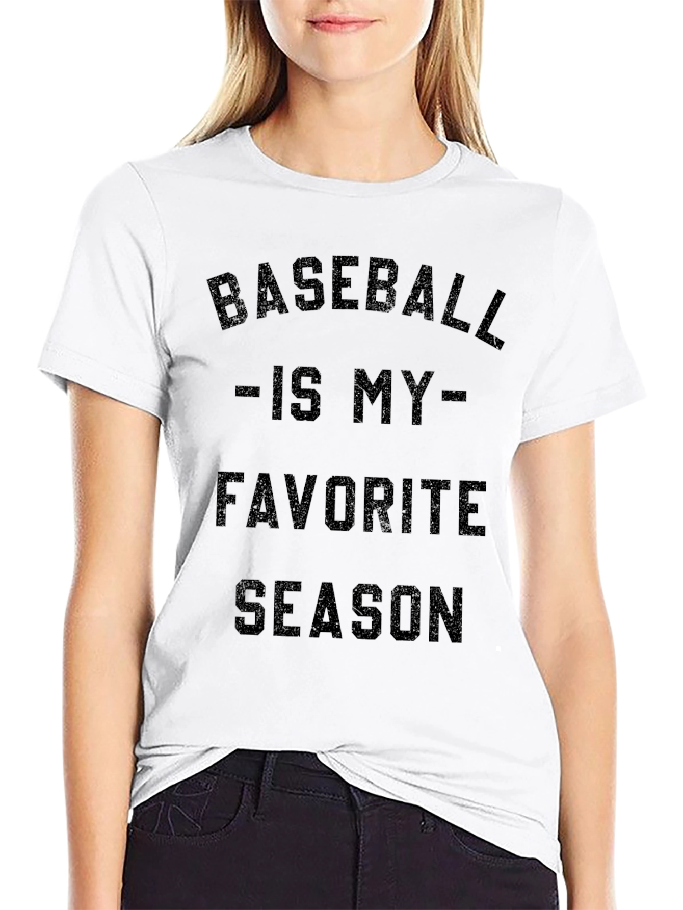 Baseball is My Favorite Season Black T-Shirt