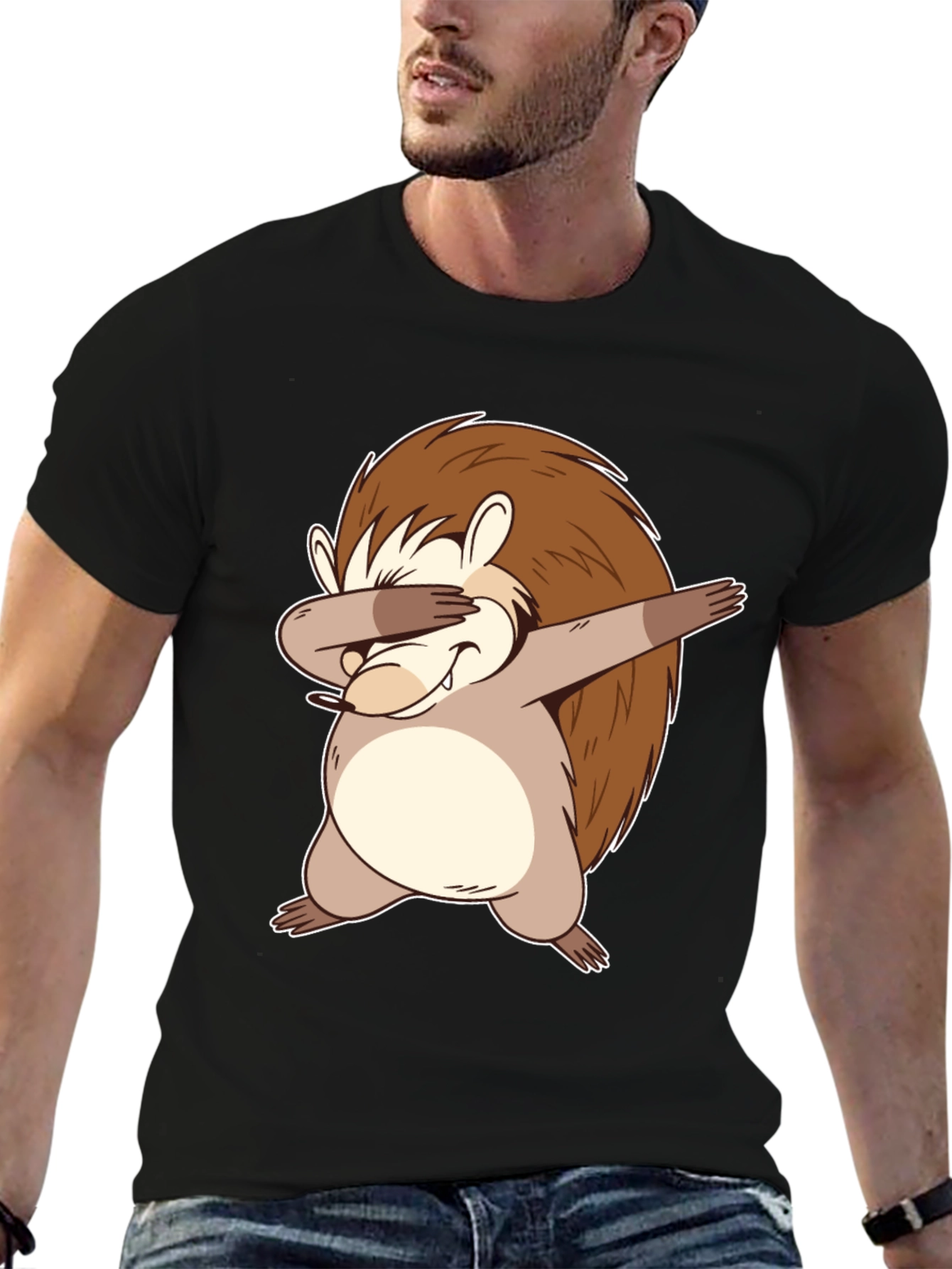 Dabbing Hedgehog Graphic Tee