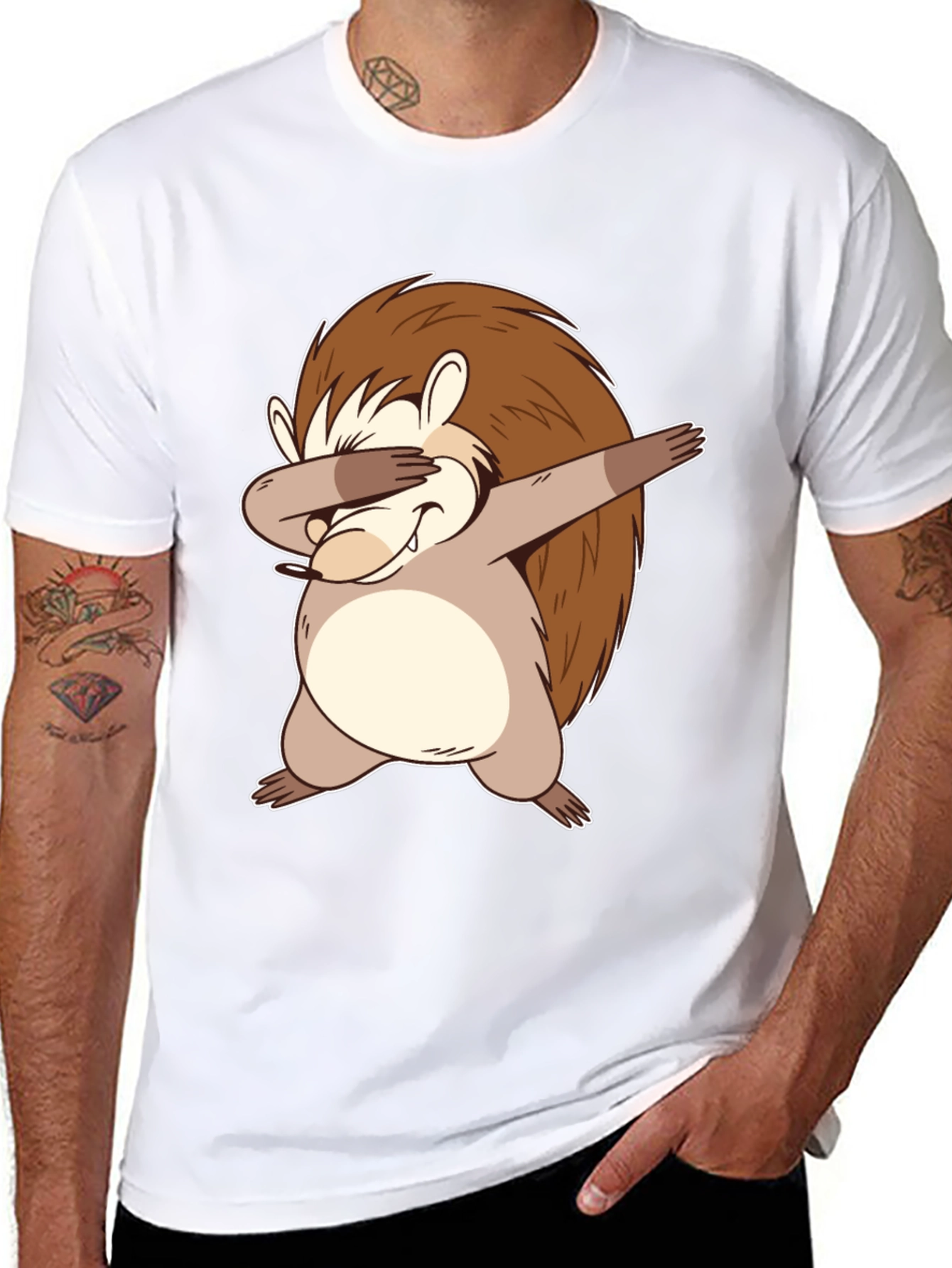 Dabbing Hedgehog Graphic Tee