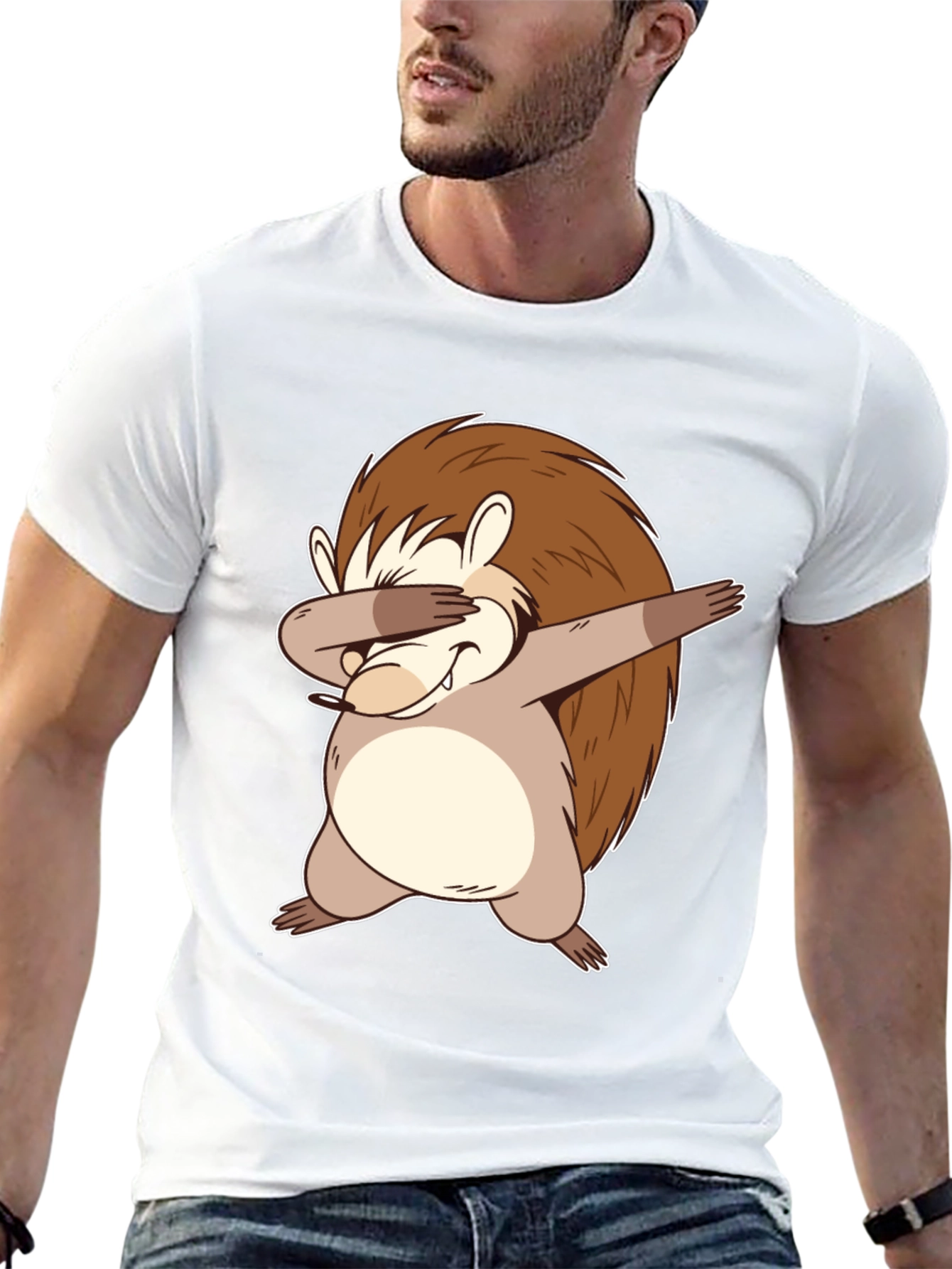 Dabbing Hedgehog Graphic Tee