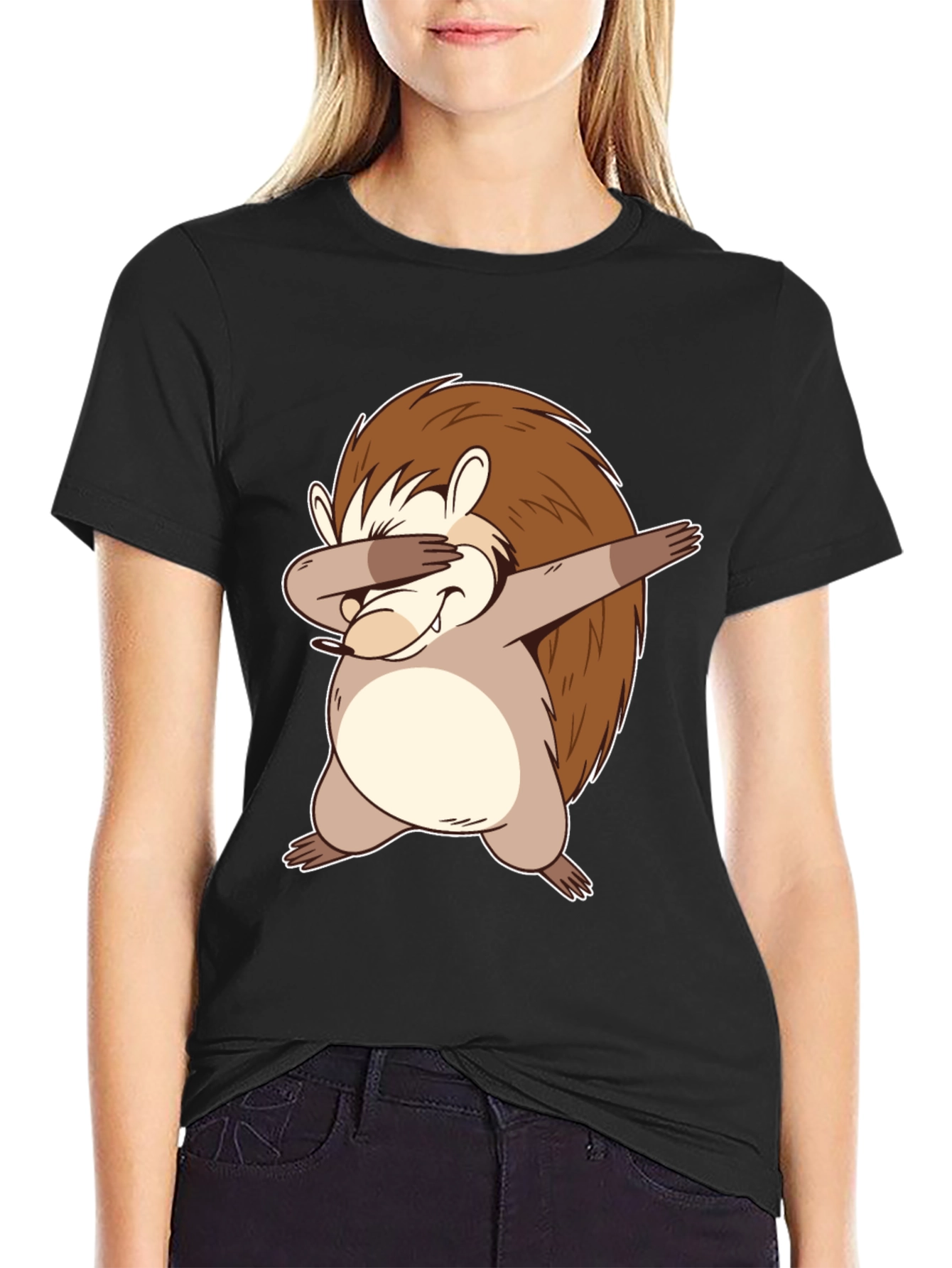 Dabbing Hedgehog Graphic Tee