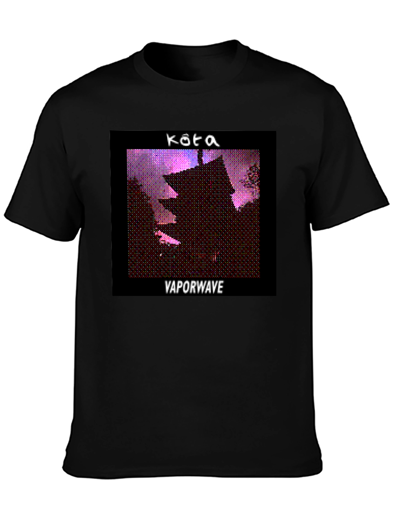 Kota Vaporwave T-Shirt - Black