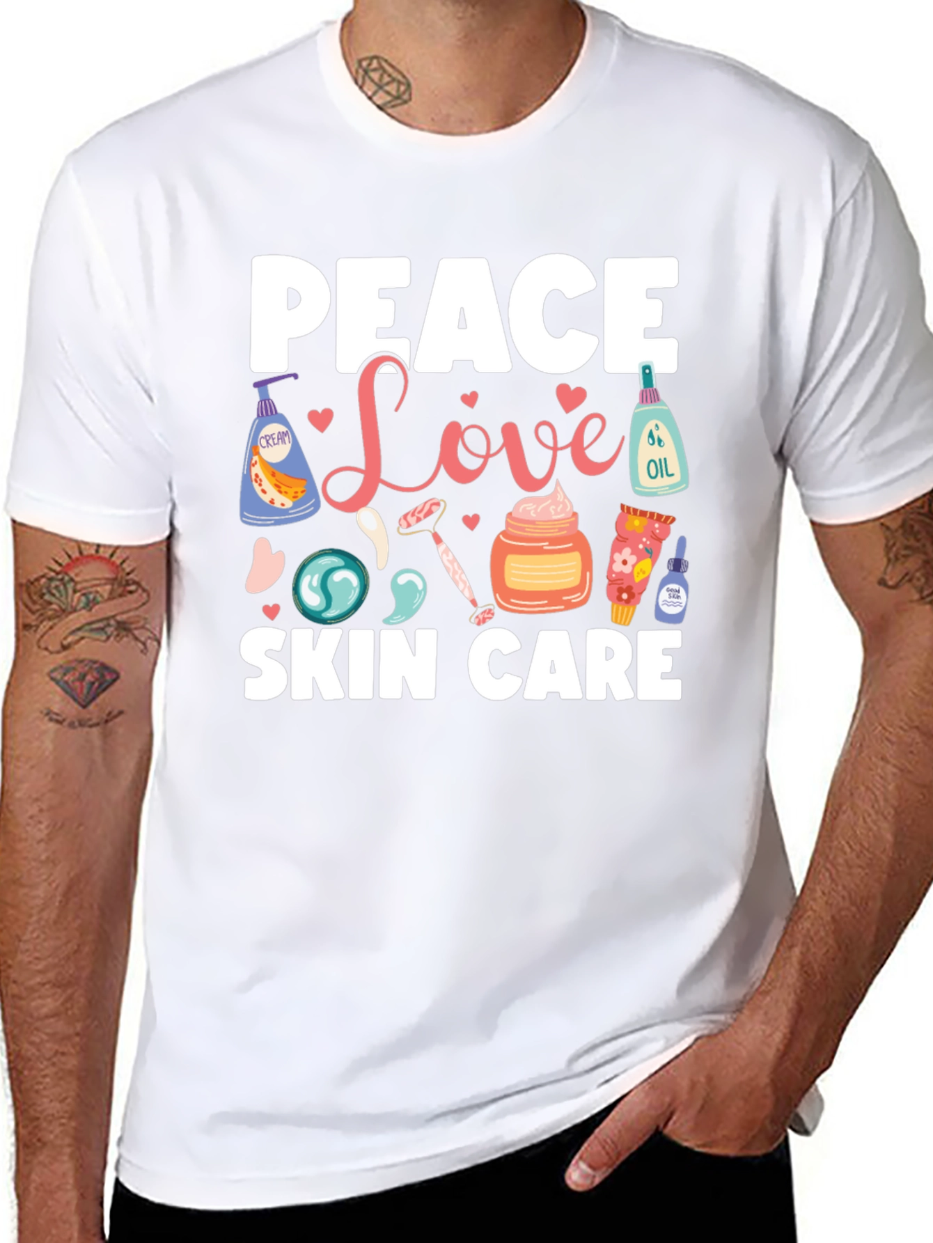 Peace Love Skin Care Black T-Shirt