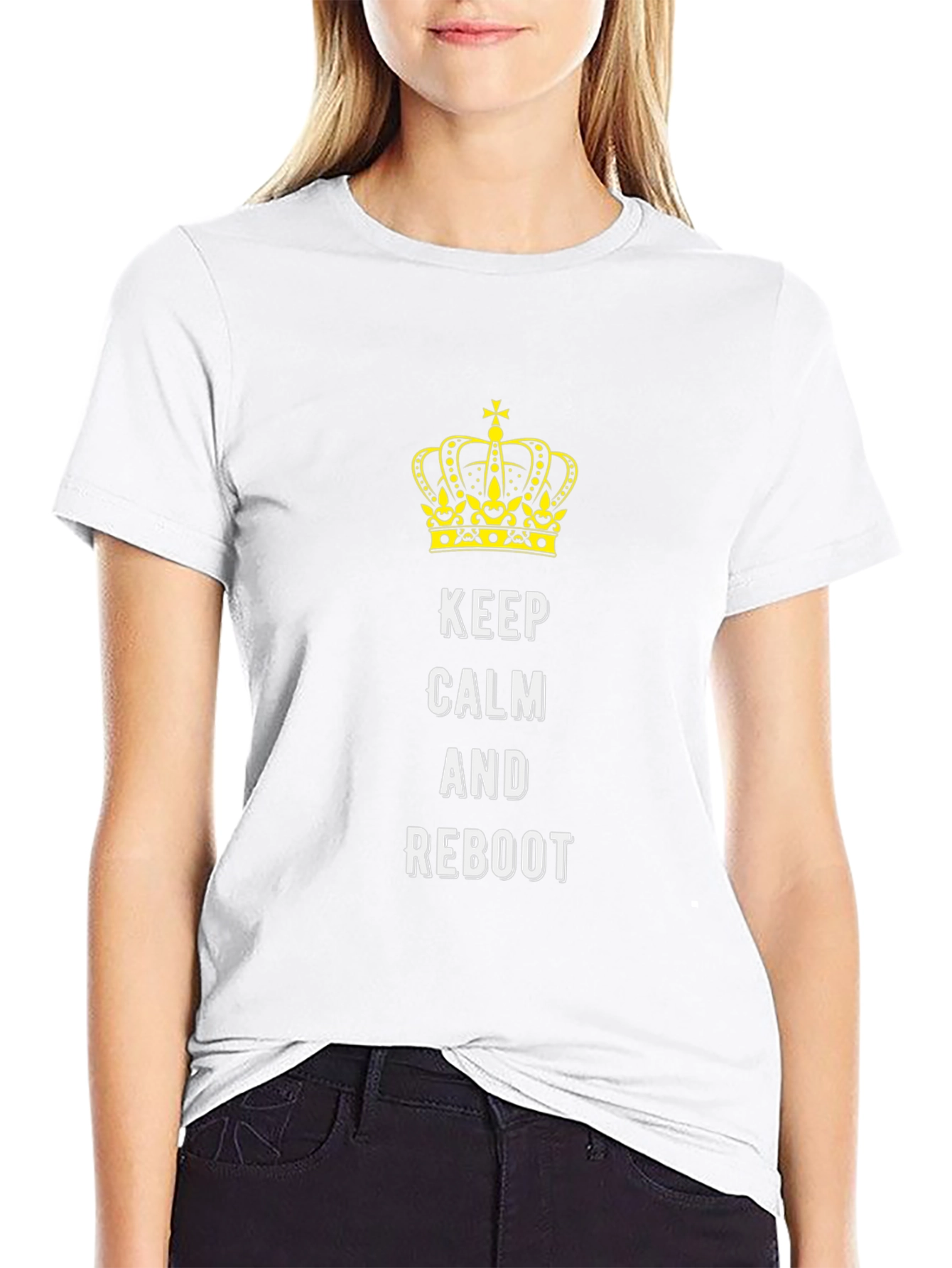 Keep Calm and Reboot T-Shirt - Black Graphic Tee