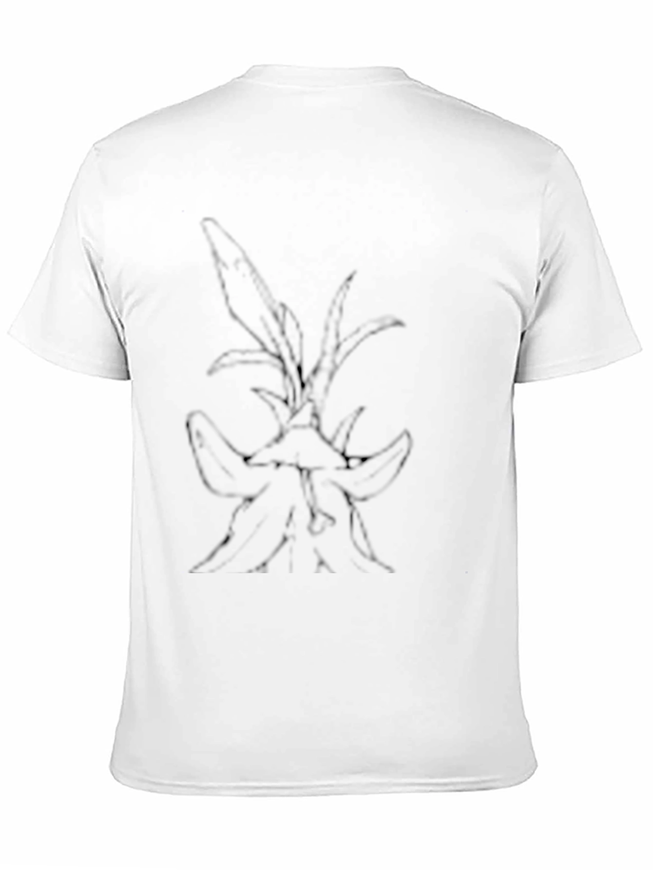 Mens Black Graphic Tee - Abstract Nature Design