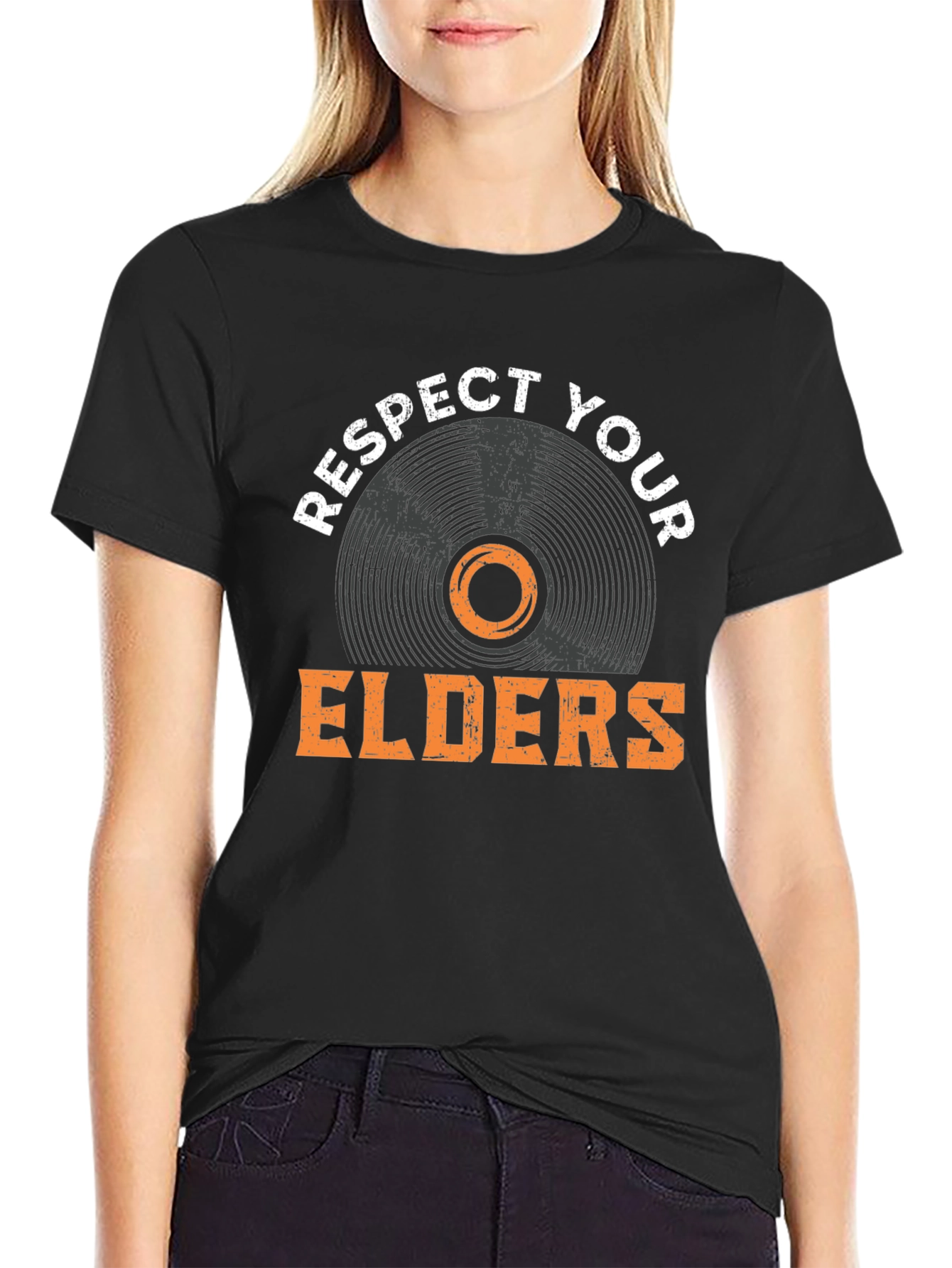 Respect Your Elders Vinyl Record T-Shirt