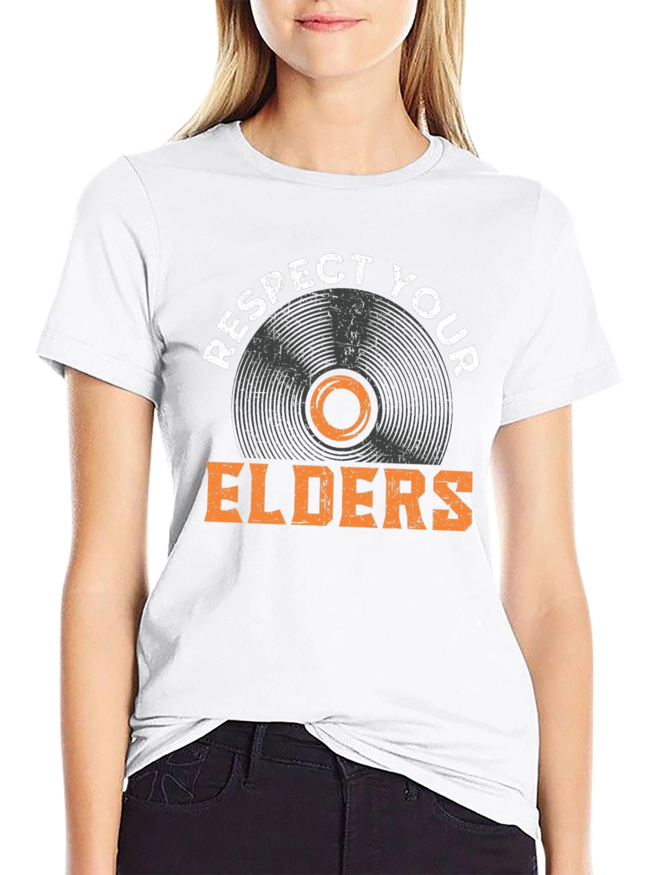 Respect Your Elders Vinyl Record T-Shirt
