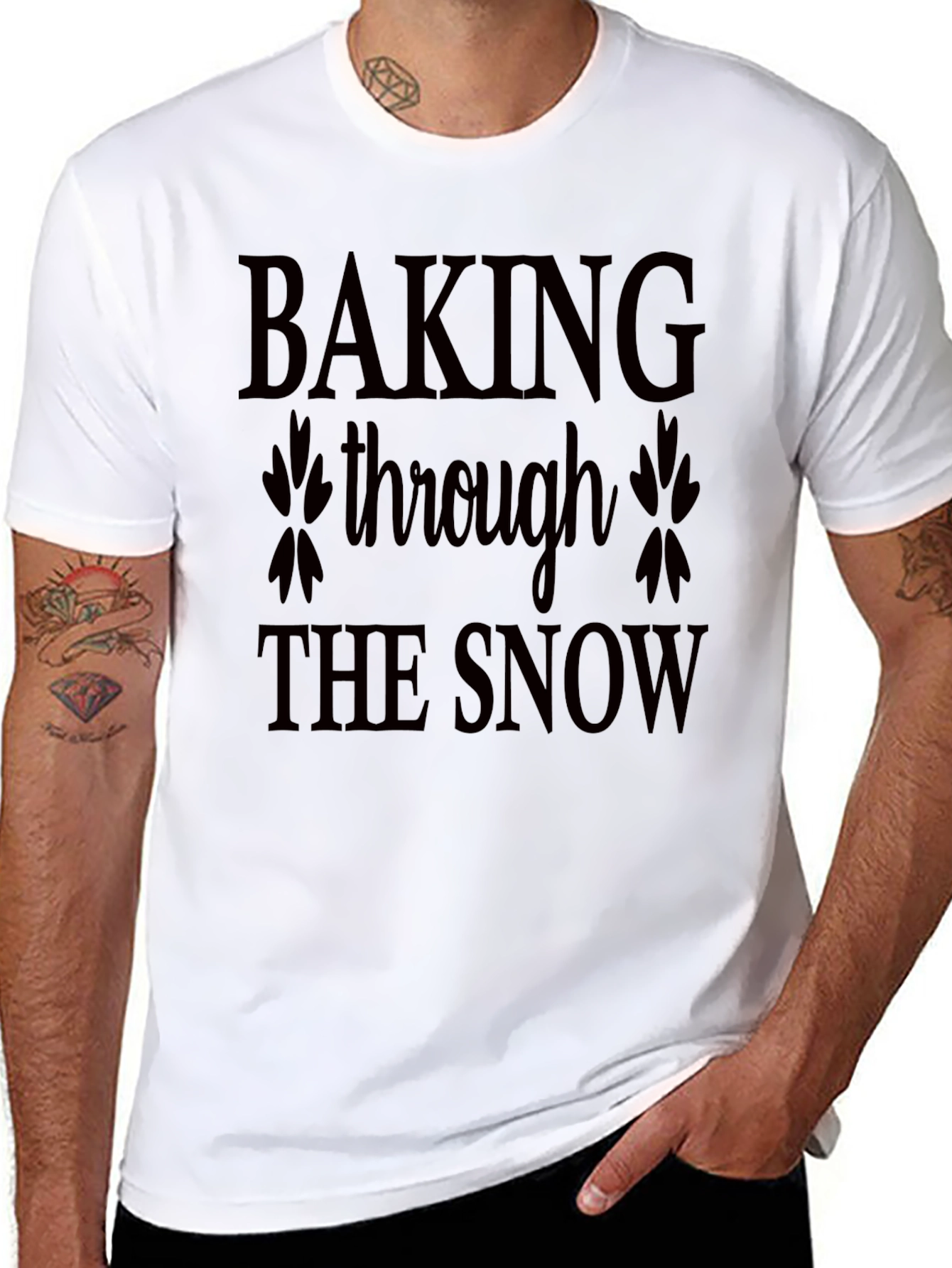 Baking Through the Snow Black Tee