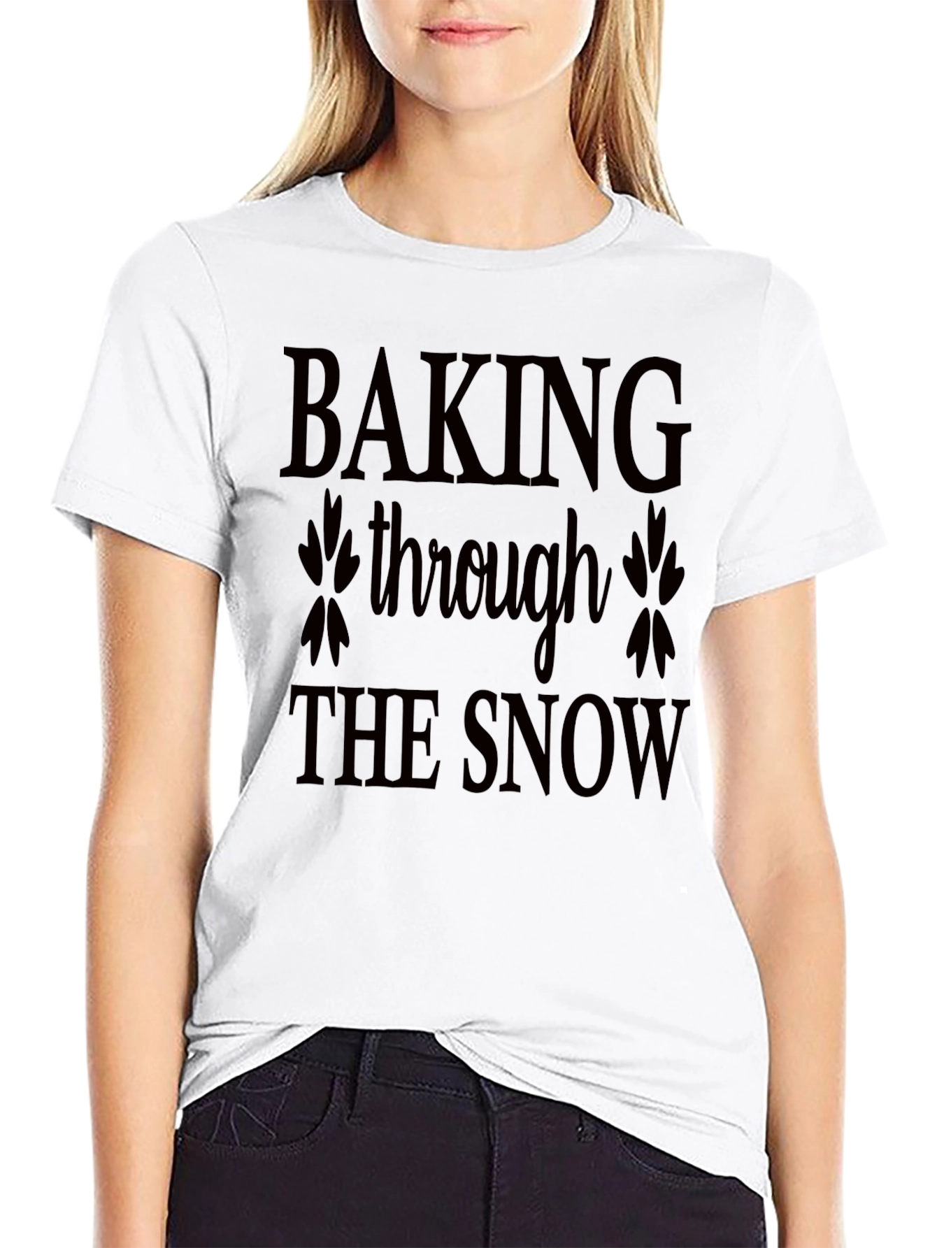Baking Through the Snow Black Tee