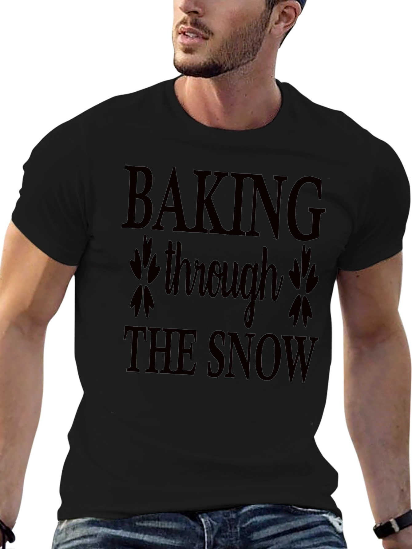 Baking Through the Snow Black Tee