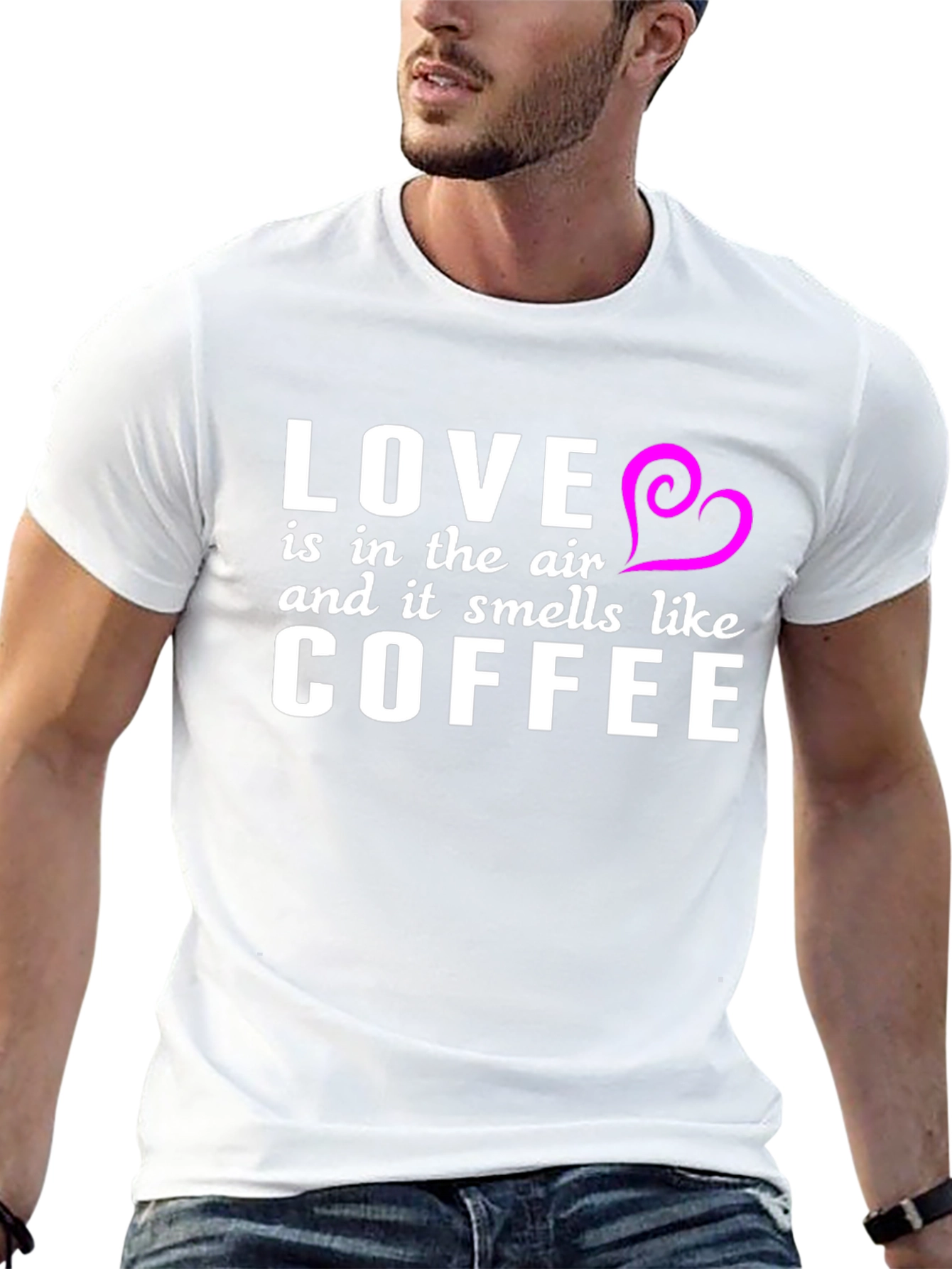 Love & Coffee T-Shirt - Black Stylish Soft