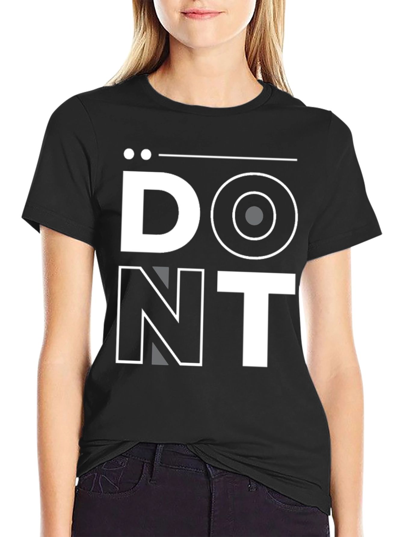 Dont Graphic Tee - Black Casual Shirt