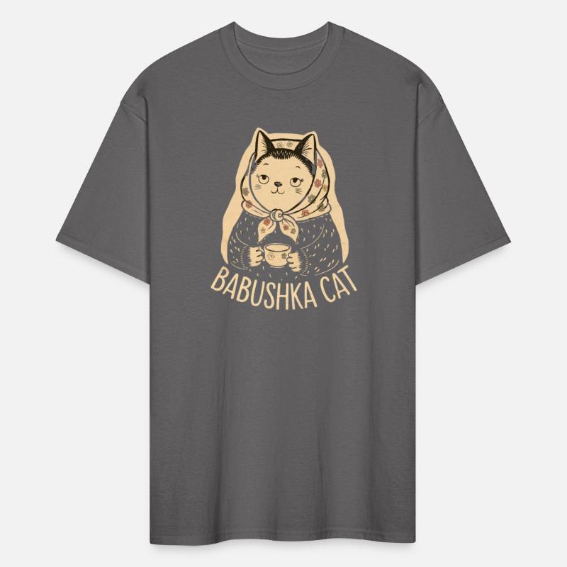 Babushka Cat in Retro Style