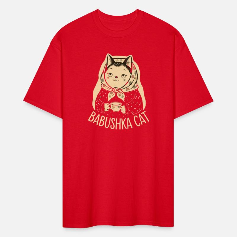 Babushka Cat in Retro Style