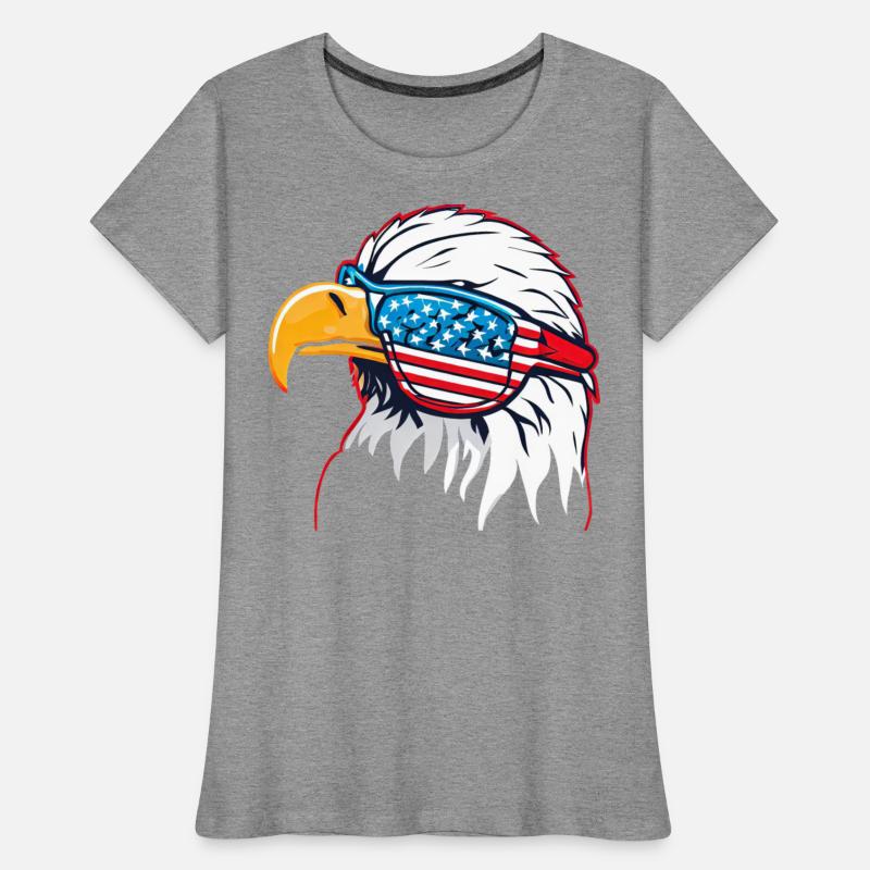Bald Eagle Wearing USA Sunglasses