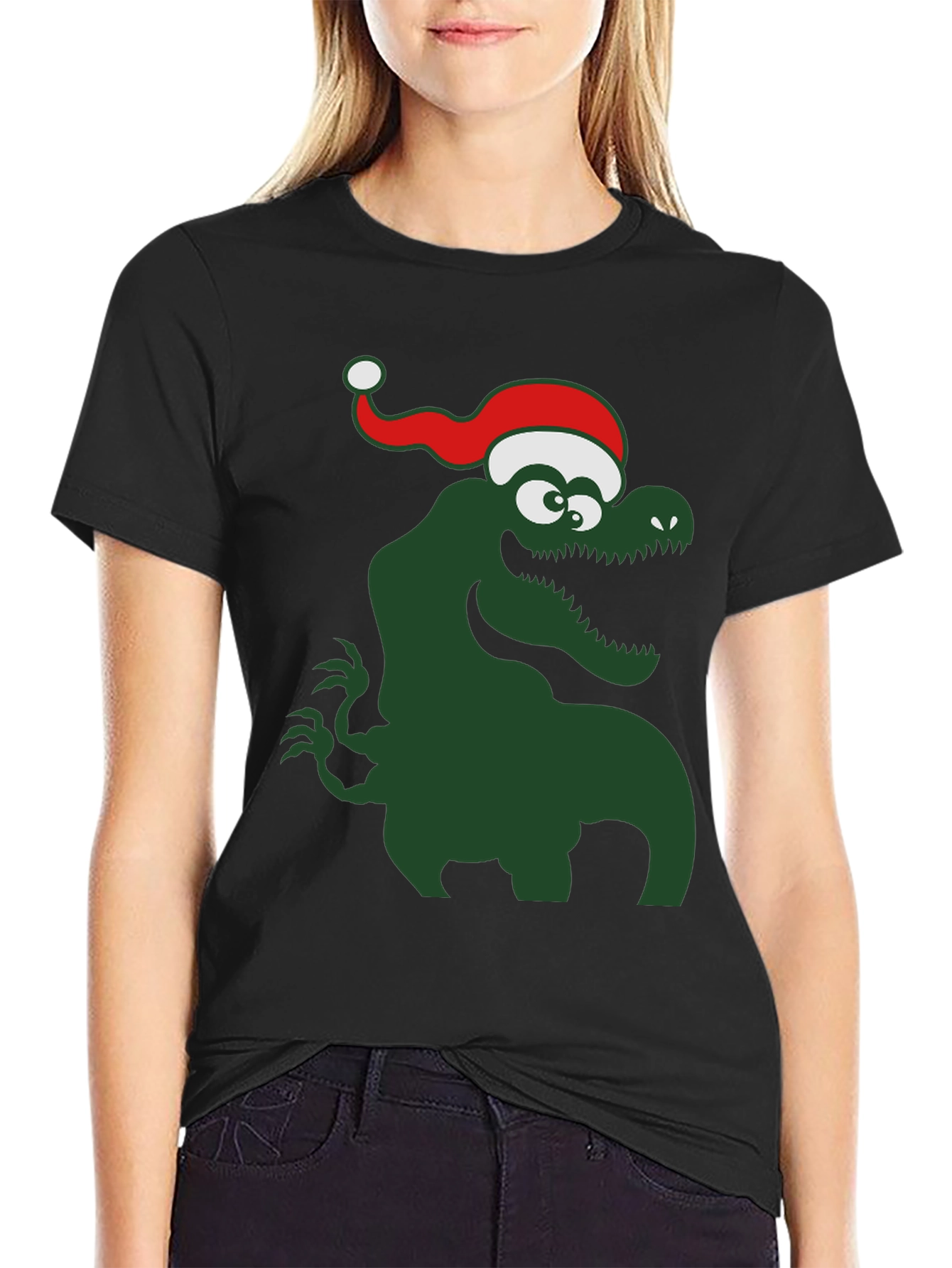 Festive Dinosaur T-Shirt - Holiday Apparel