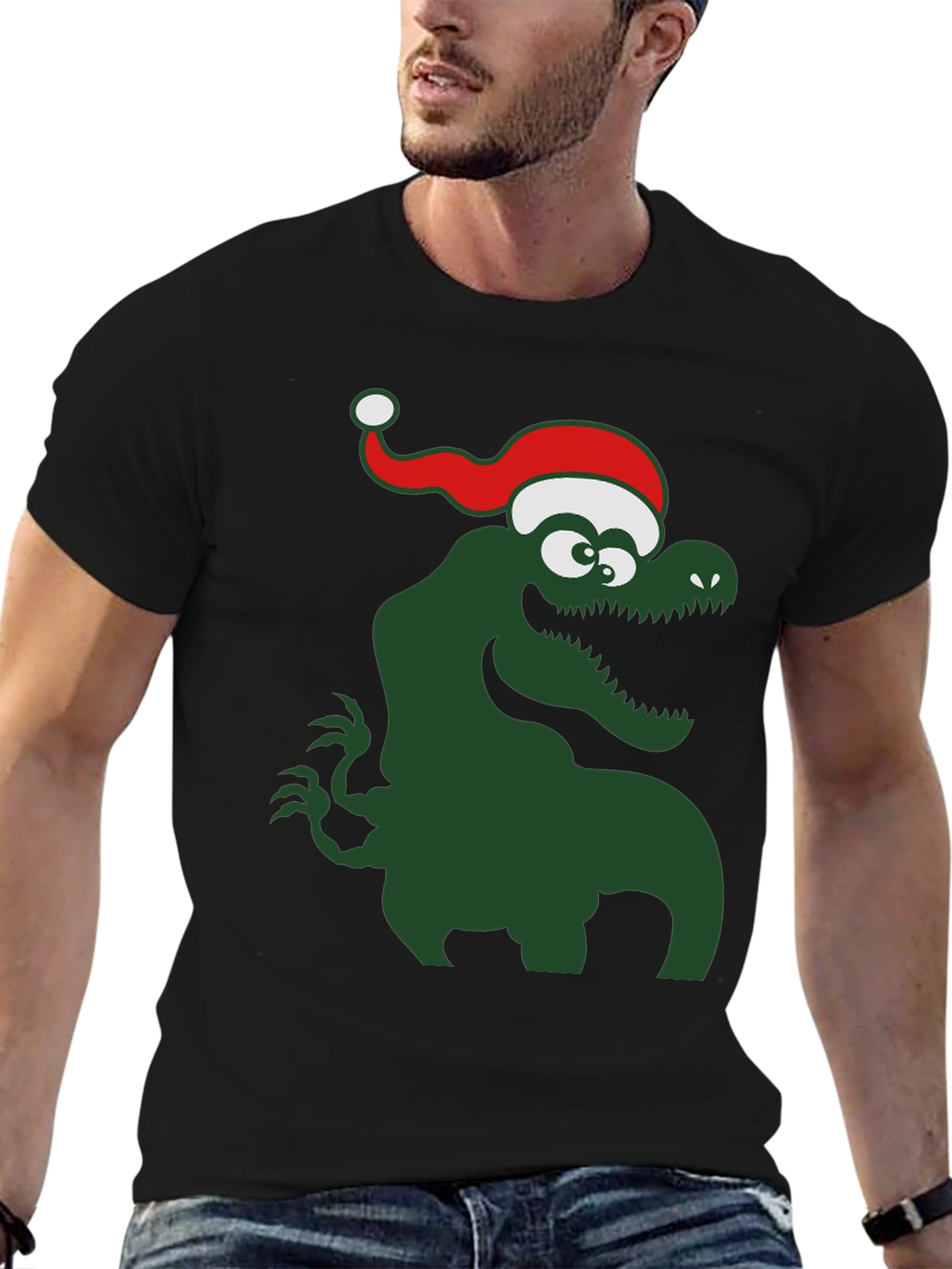 Festive Dinosaur T-Shirt - Holiday Apparel