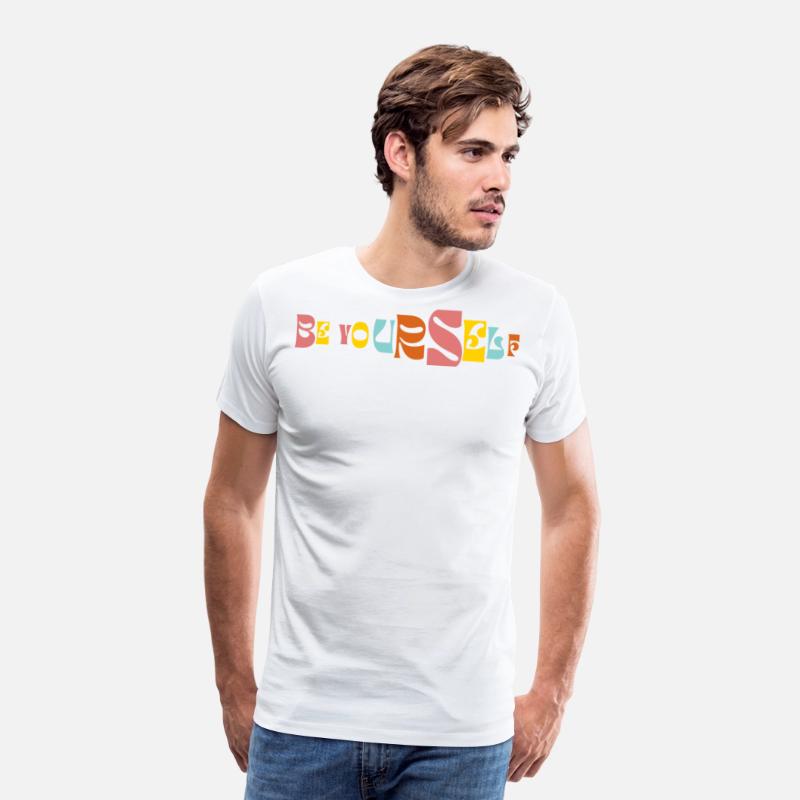 Be Yourself Groovy Text Graphic