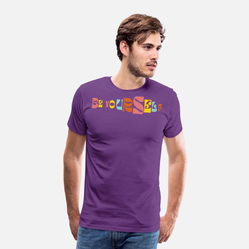 Be Yourself Groovy Text Graphic