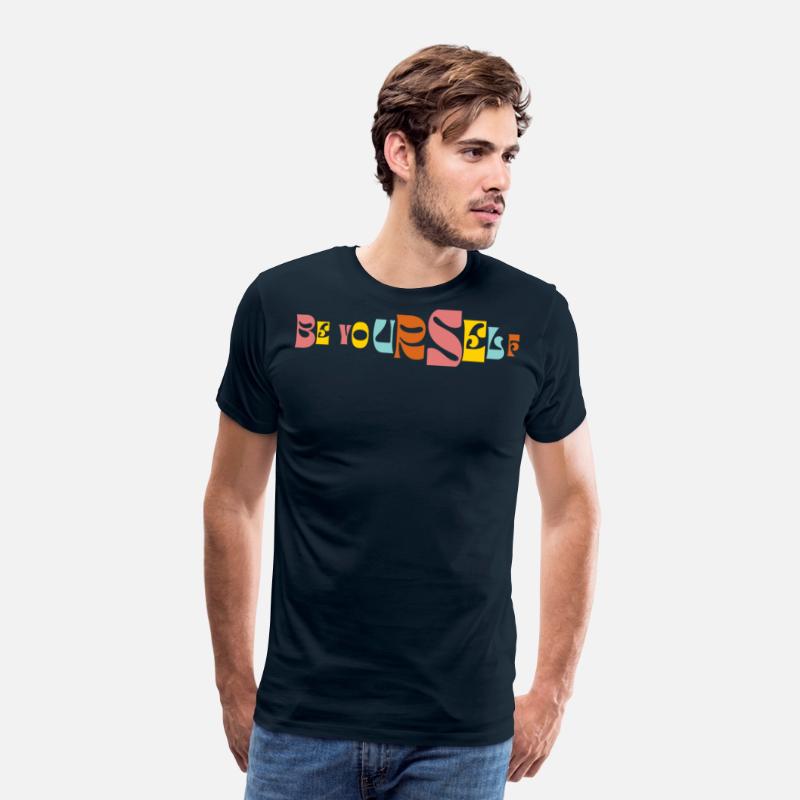 Be Yourself Groovy Text Graphic