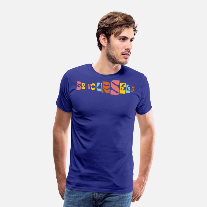 Be Yourself Groovy Text Graphic