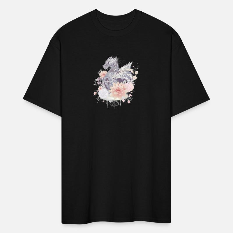 beautiful Japanese style dragon & flowers