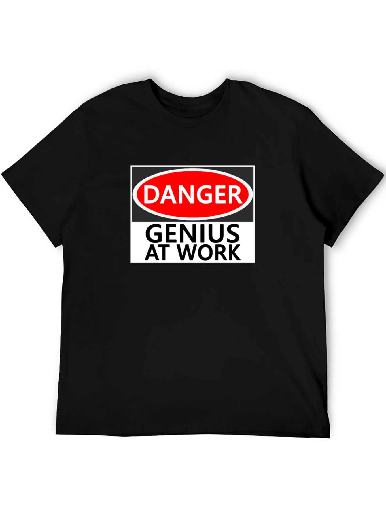 Danger Genius At Work Black T-Shirt