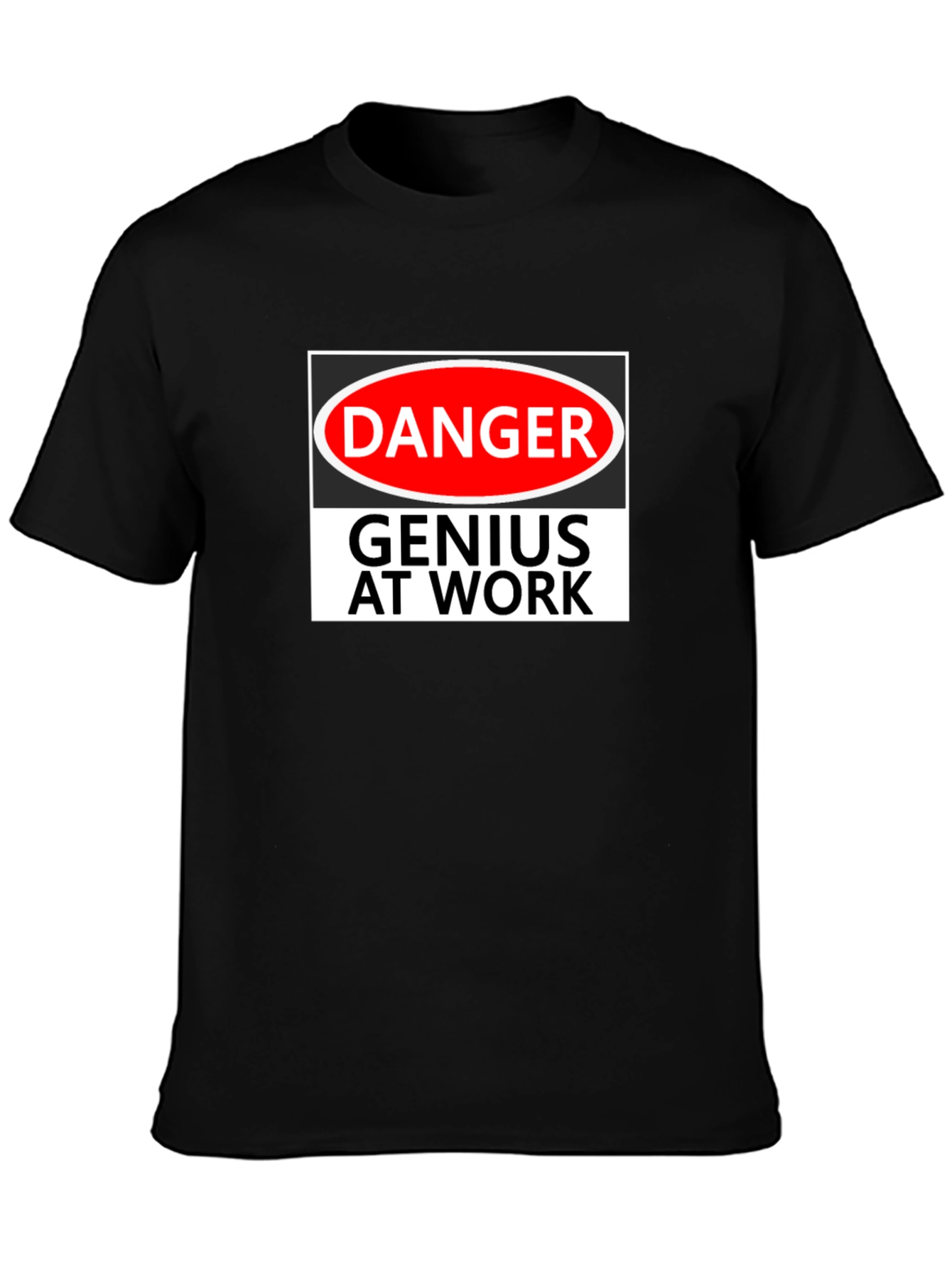 Danger Genius At Work Black T-Shirt