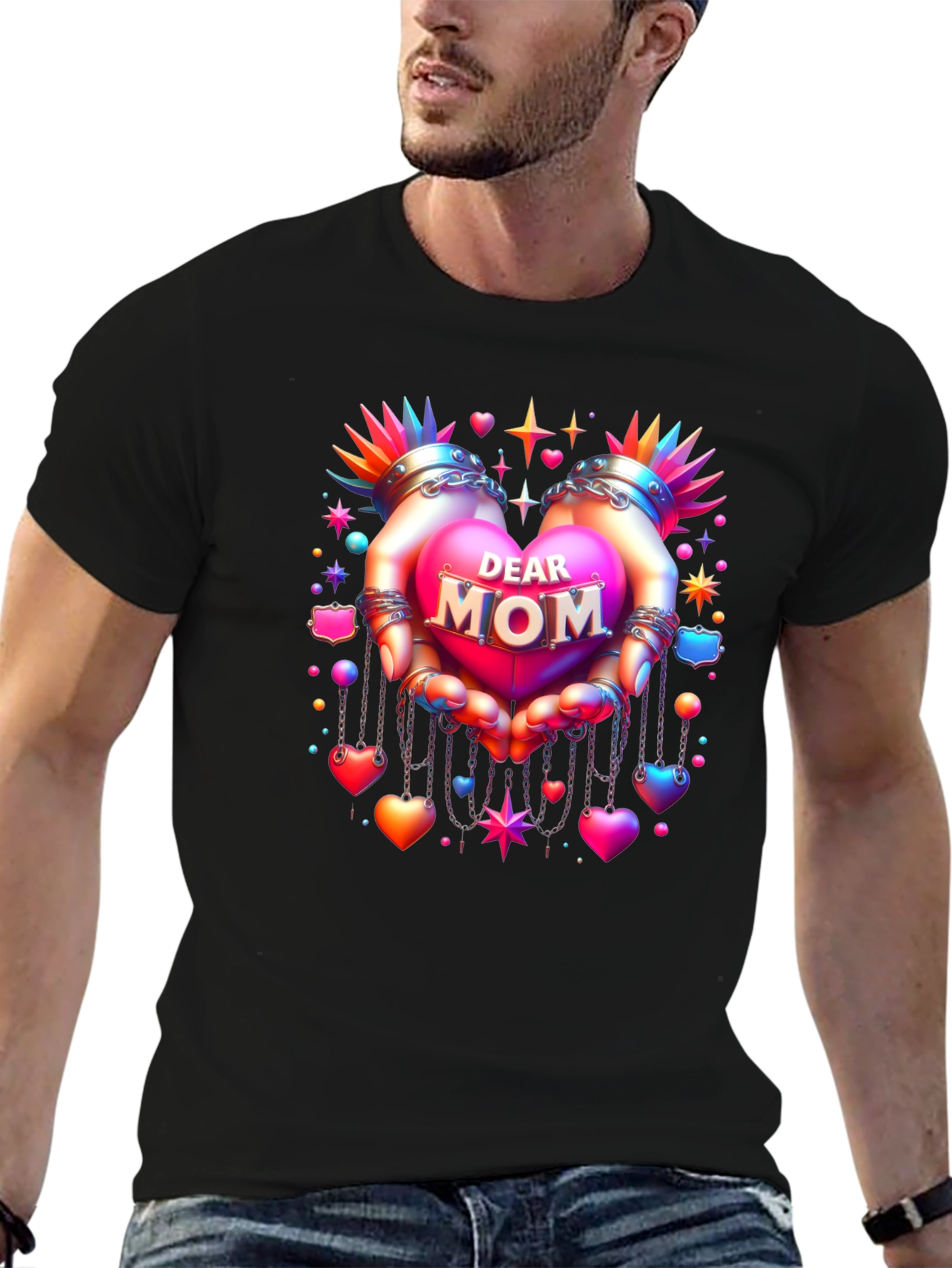 Dear Mom Graphic Tee - Heart Hands Design