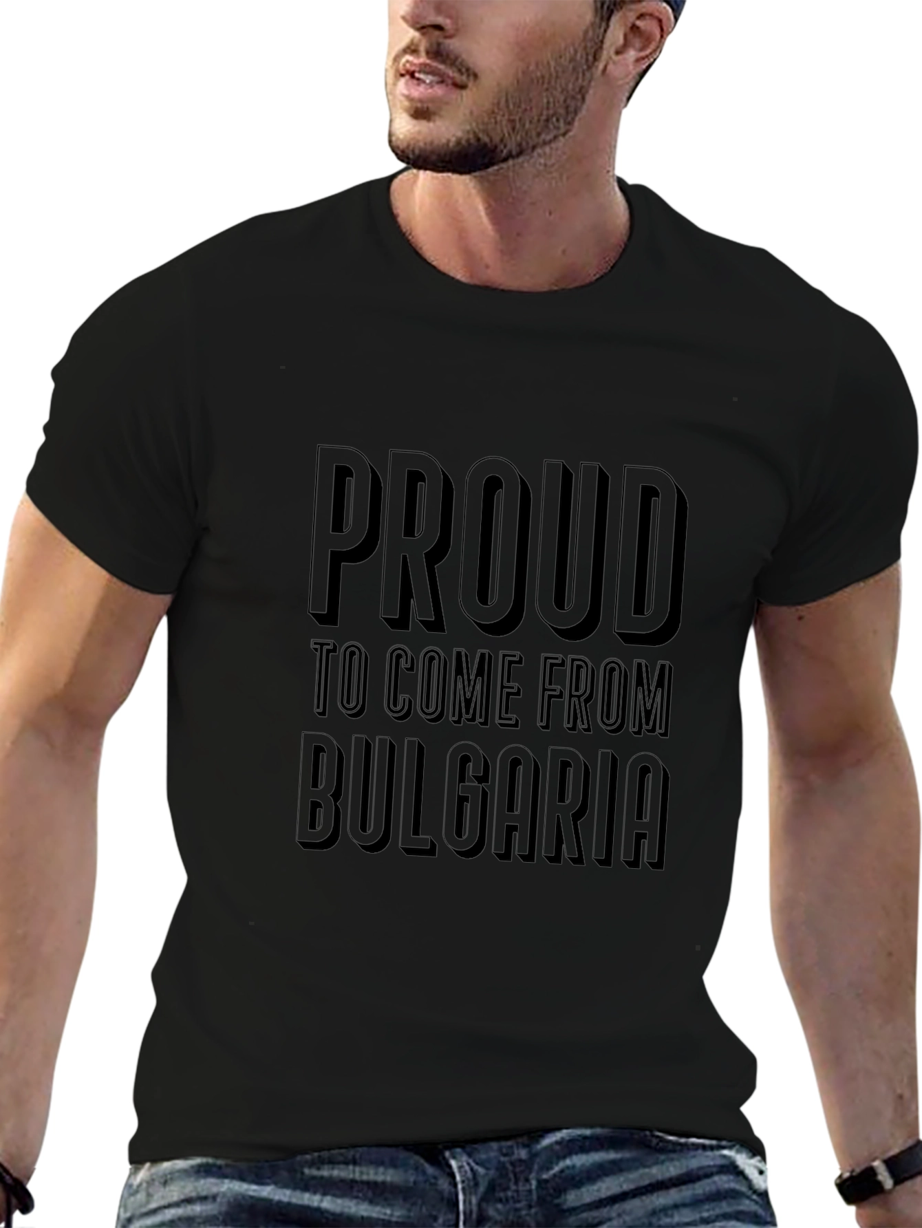 Proud to Come from Bulgaria Black T-Shirt
